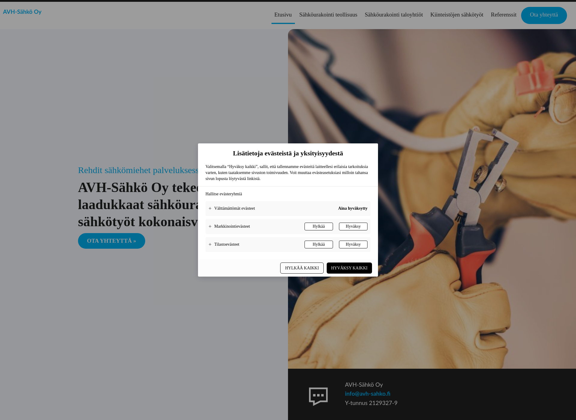 Screenshot for avh-sahko.fi