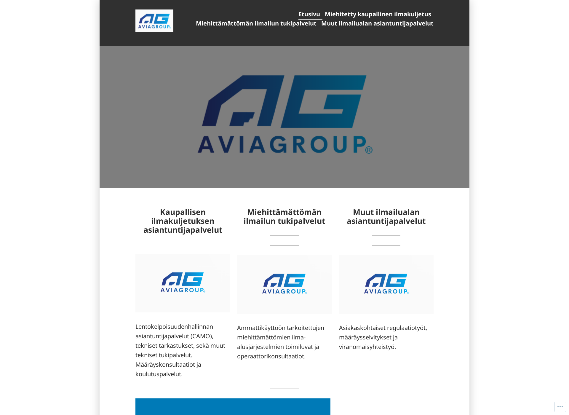 Skärmdump för aviagroup.fi
