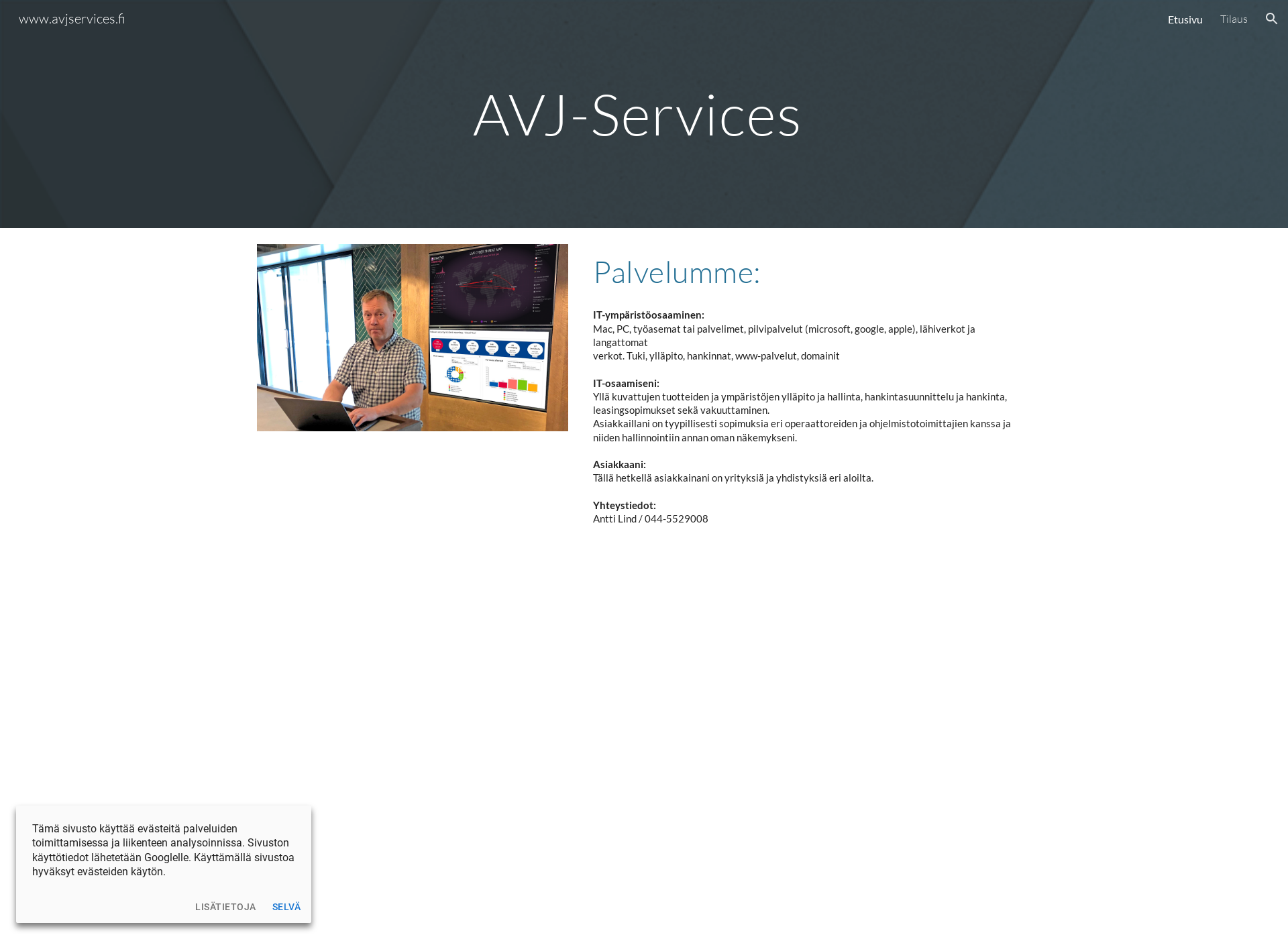 Screenshot for avjservices.fi