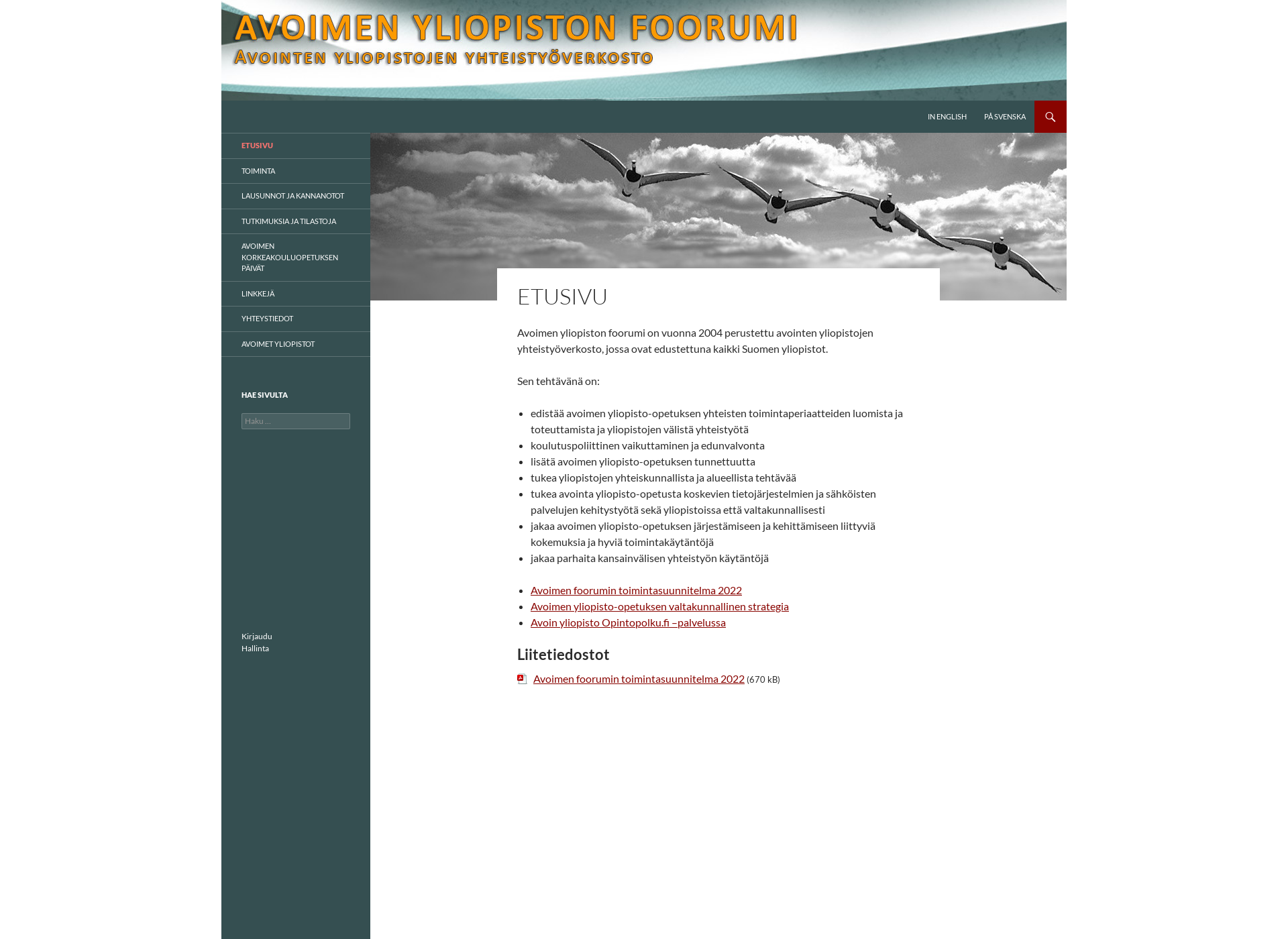 Screenshot for avoimenfoorumi.fi