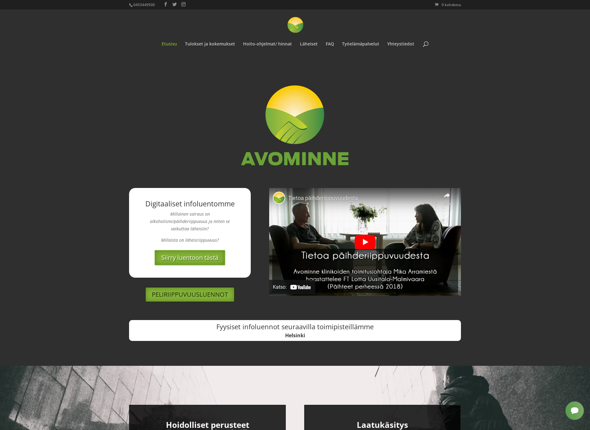 Screenshot for avominne.fi