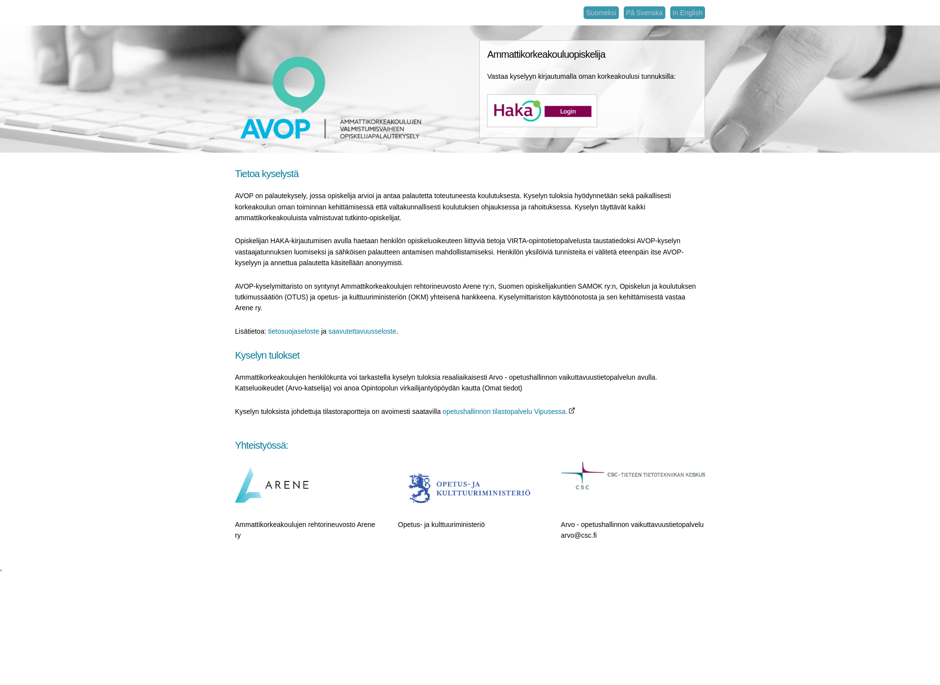Screenshot for avop.fi