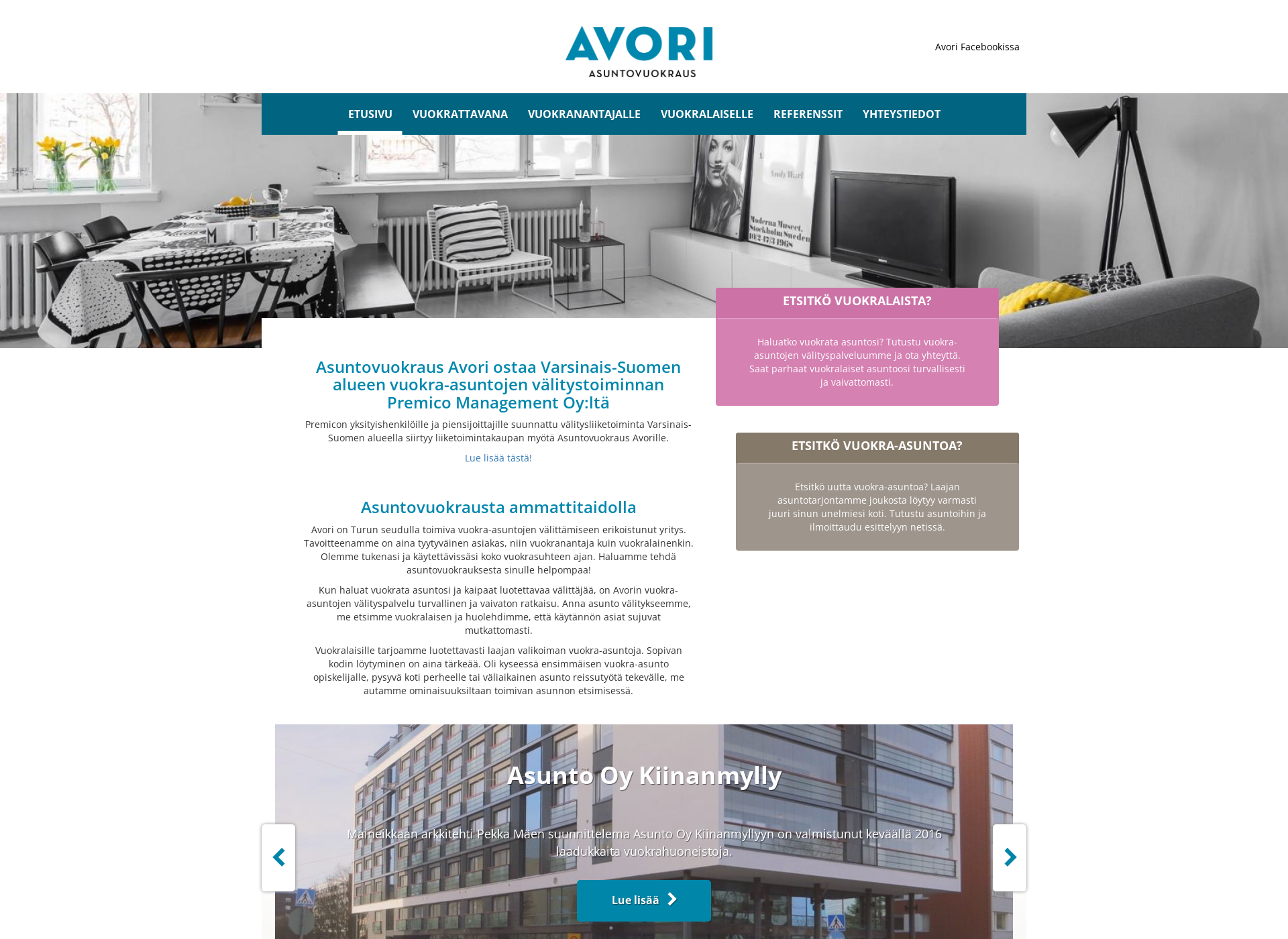 Screenshot for avori.fi