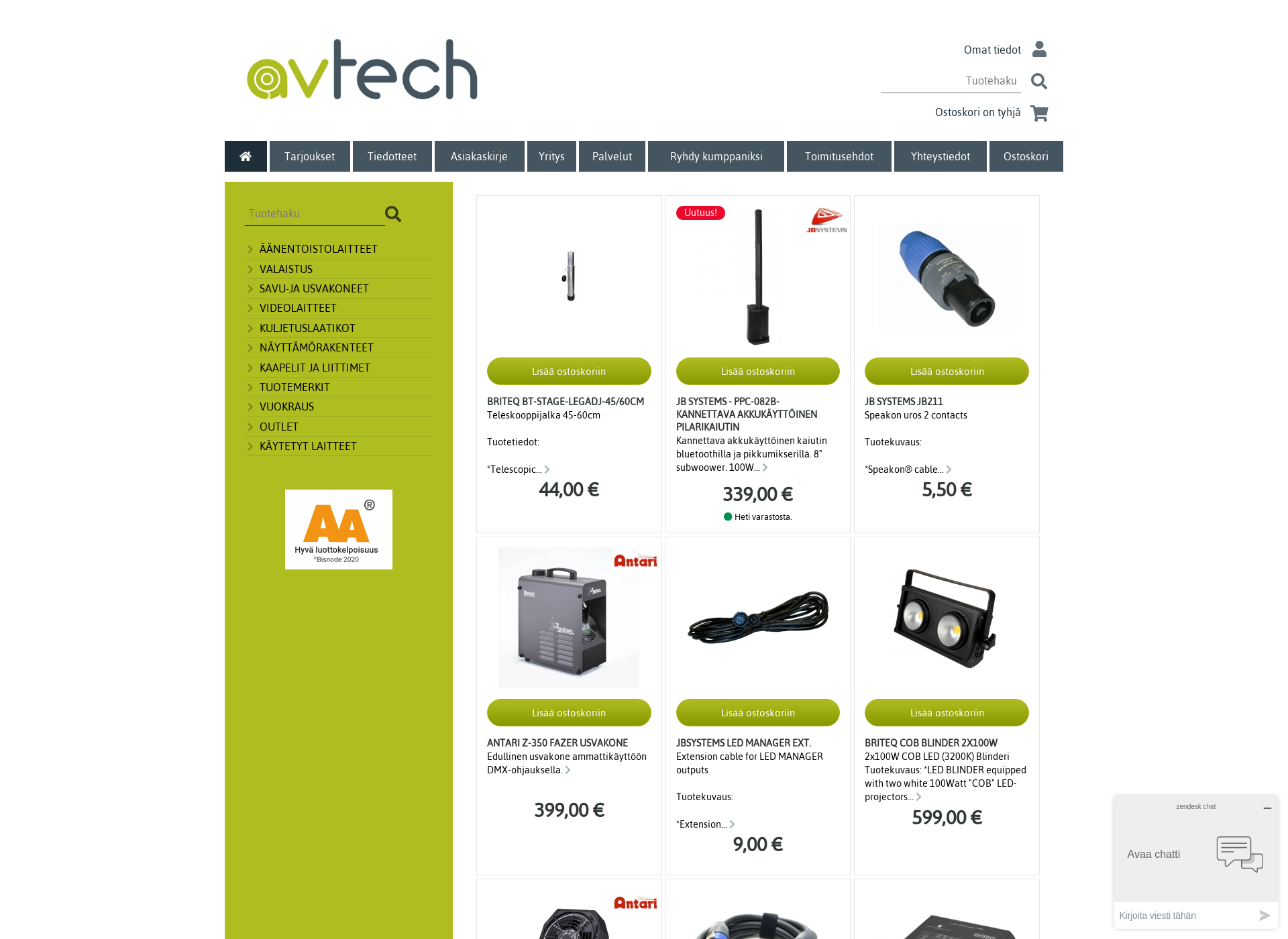 Screenshot for avtech.fi