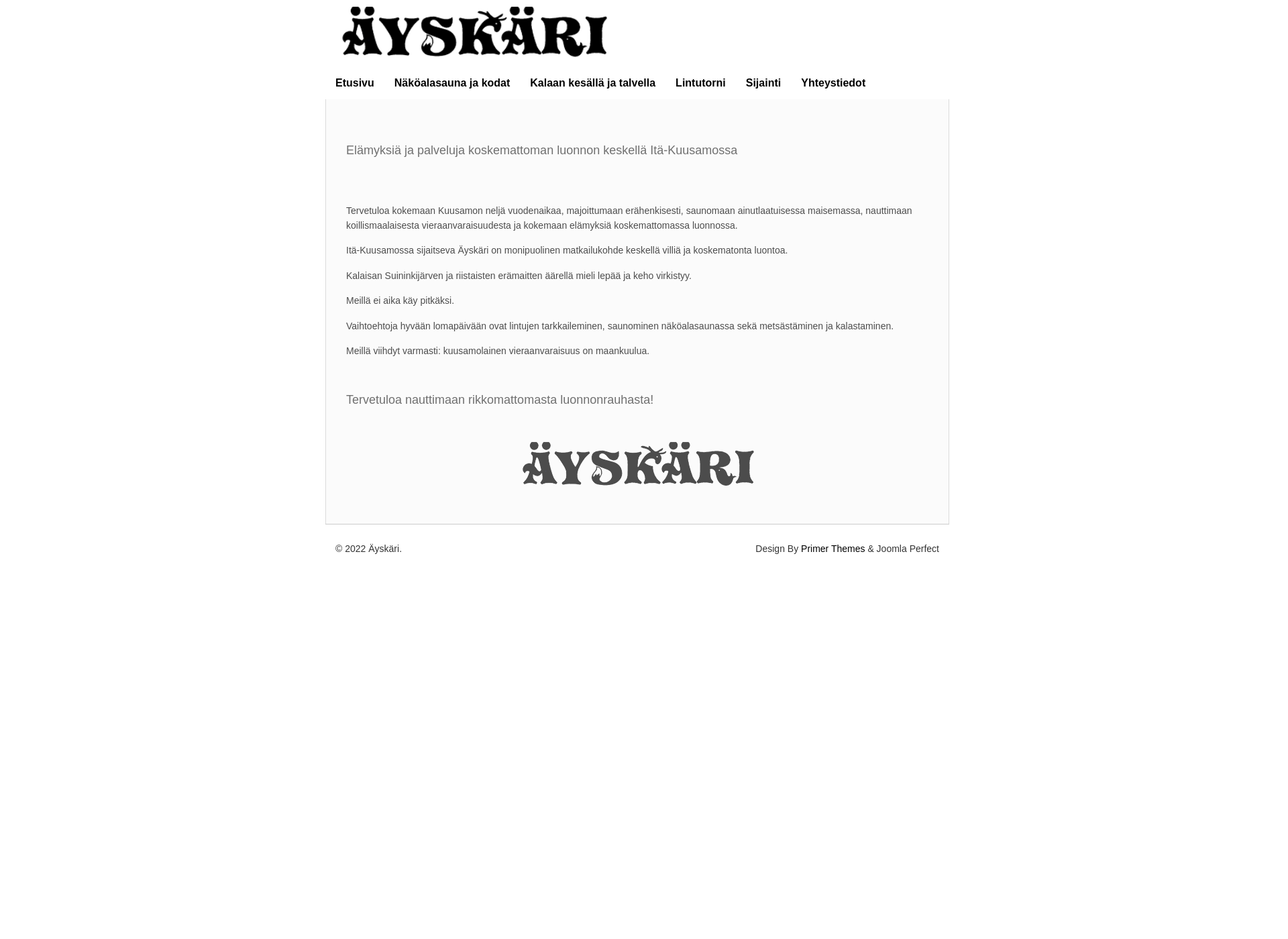 Skärmdump för ayskari.fi