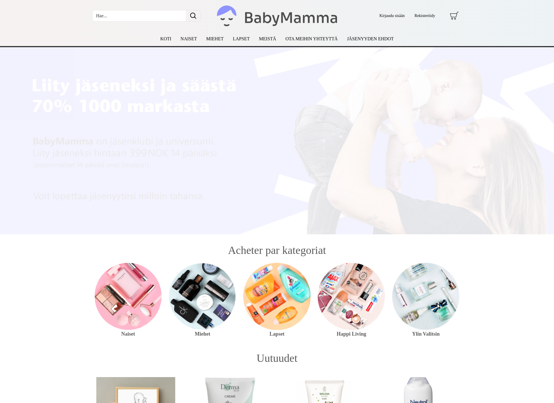 Screenshot for babymamma.fi