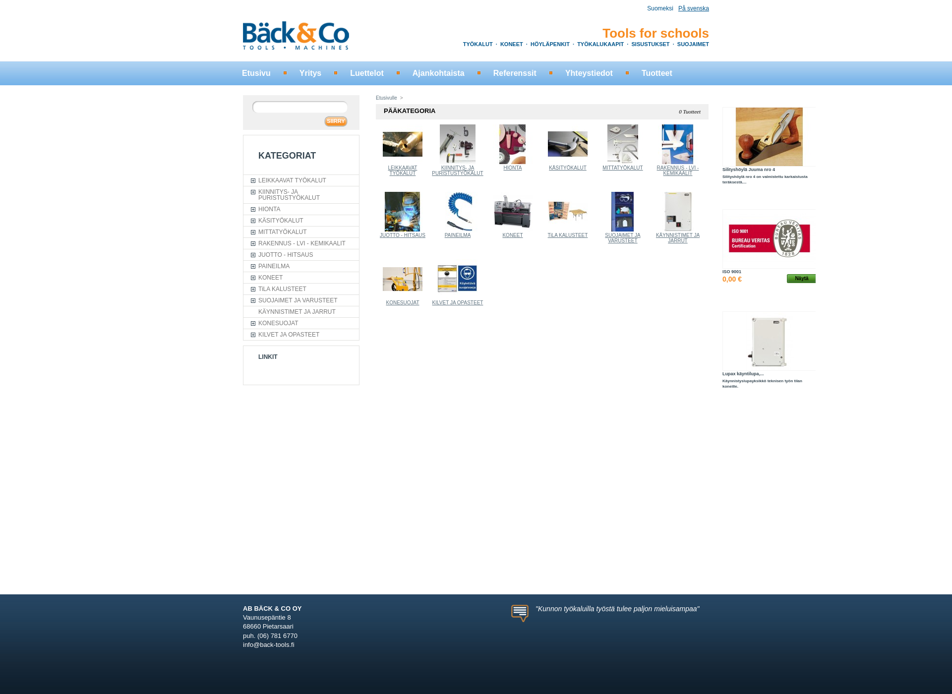 Screenshot for back-tools.fi