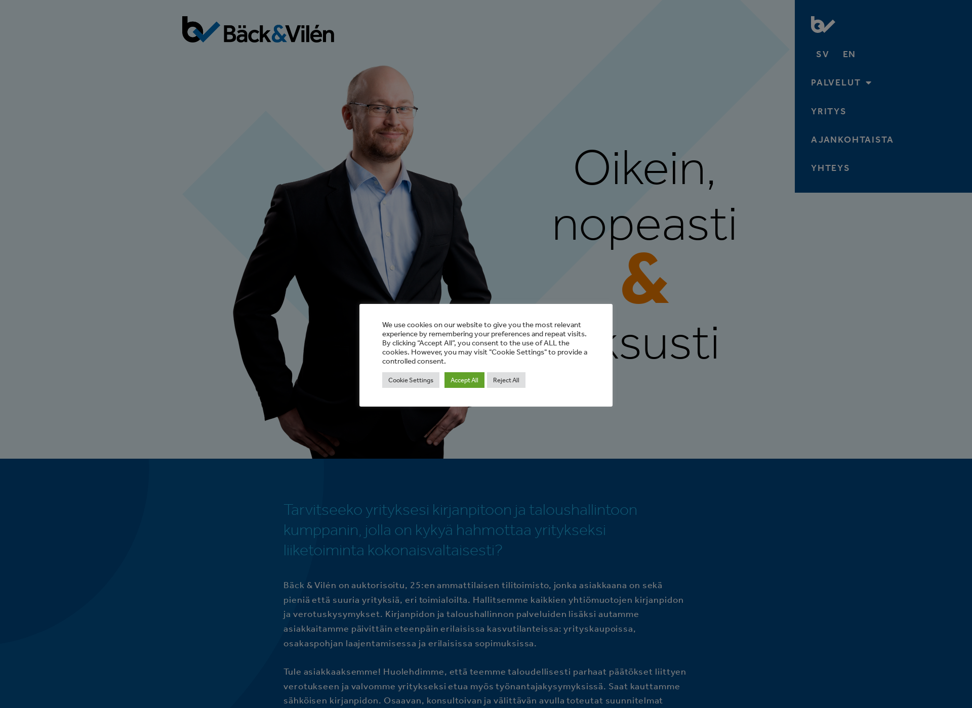 Screenshot for back-vilen.fi