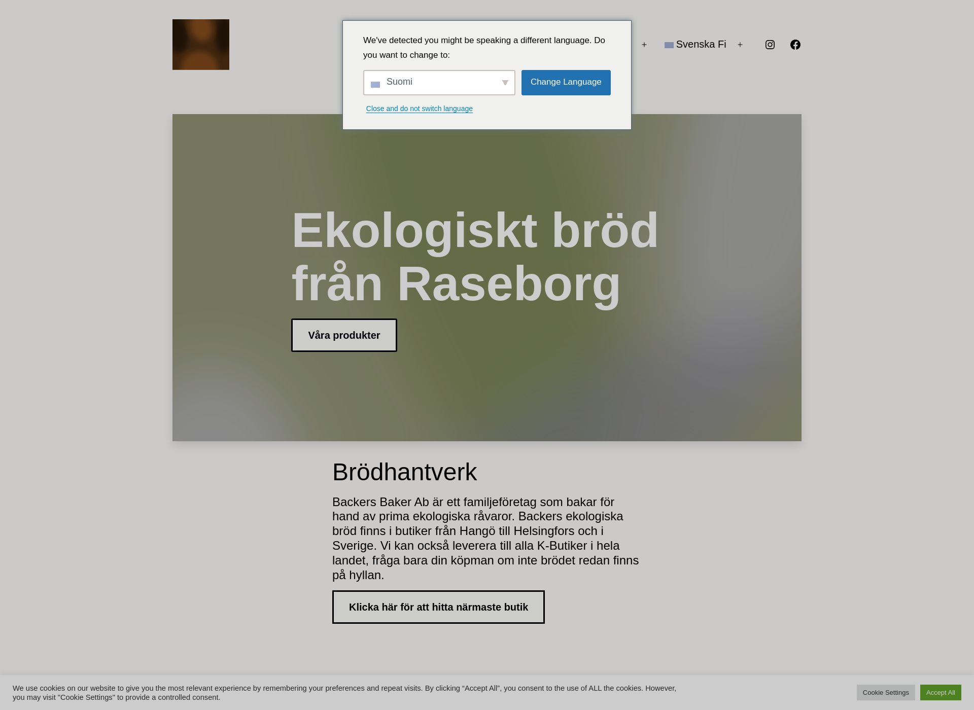 Skärmdump för backers.fi