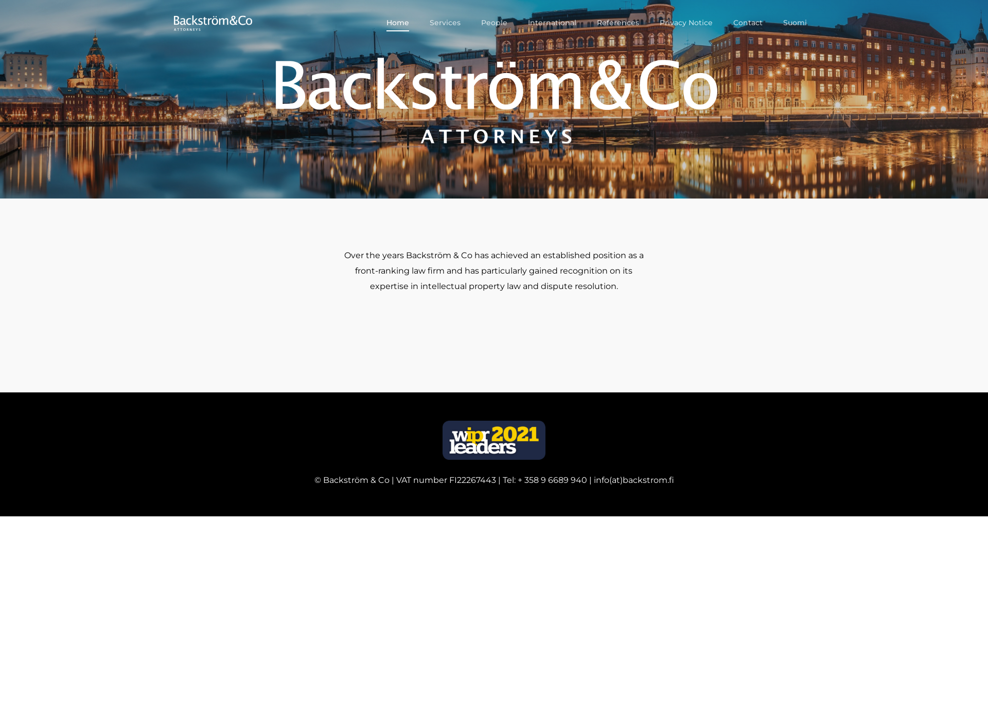 Screenshot for backstrom.fi