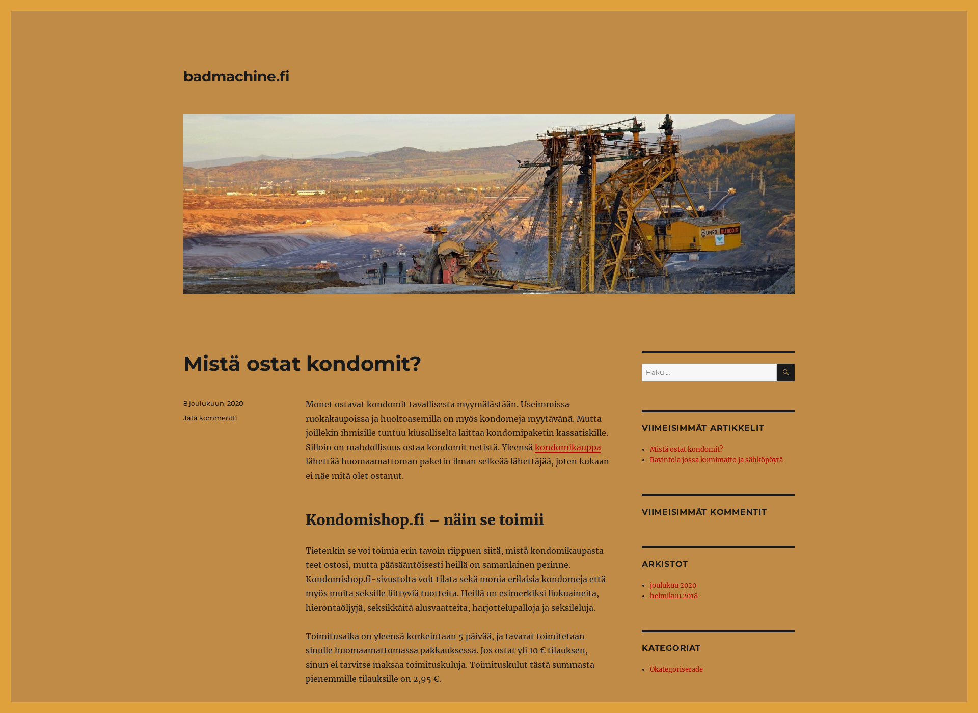 Screenshot for badmachine.fi