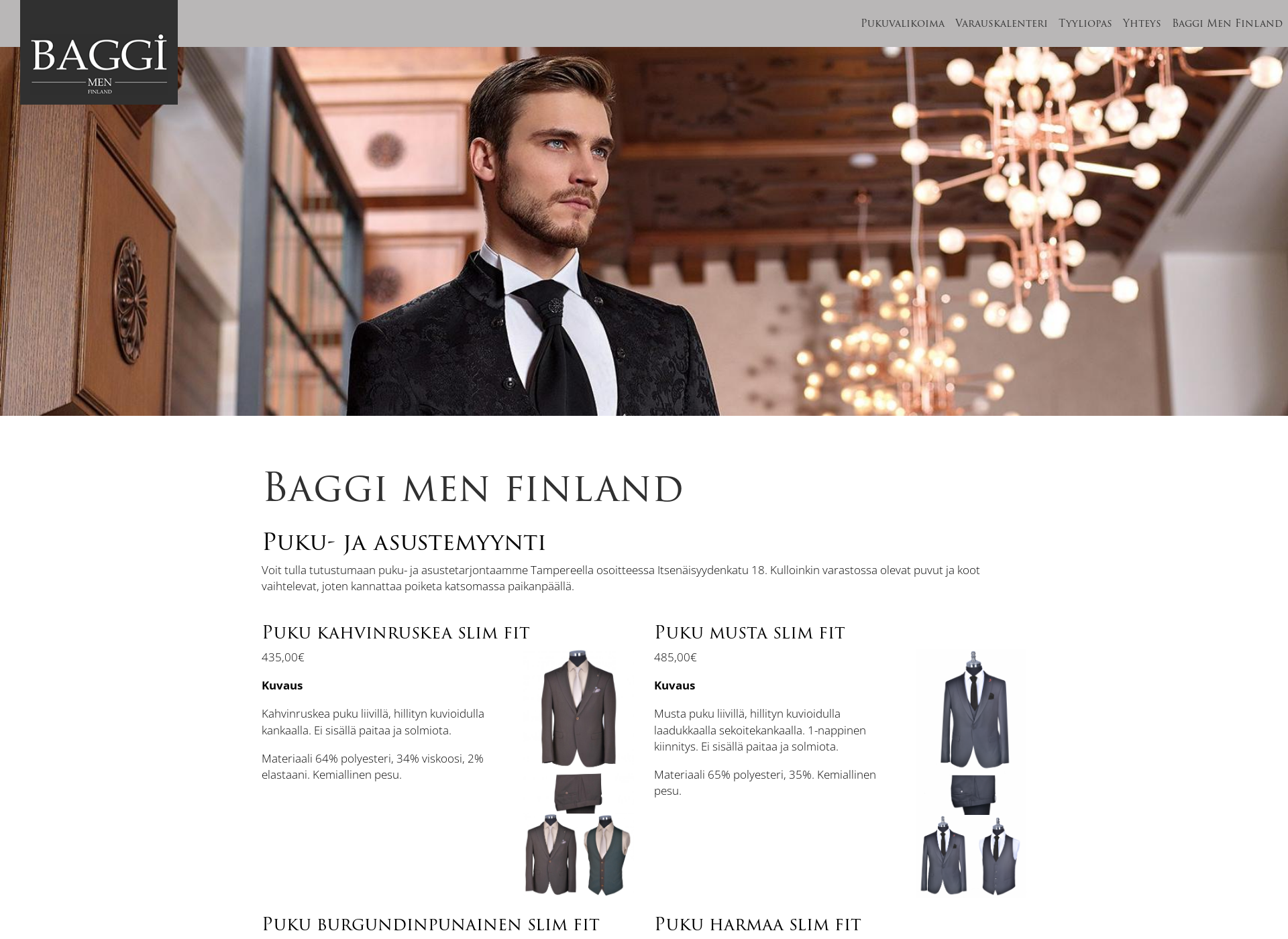 Screenshot for baggimen.fi