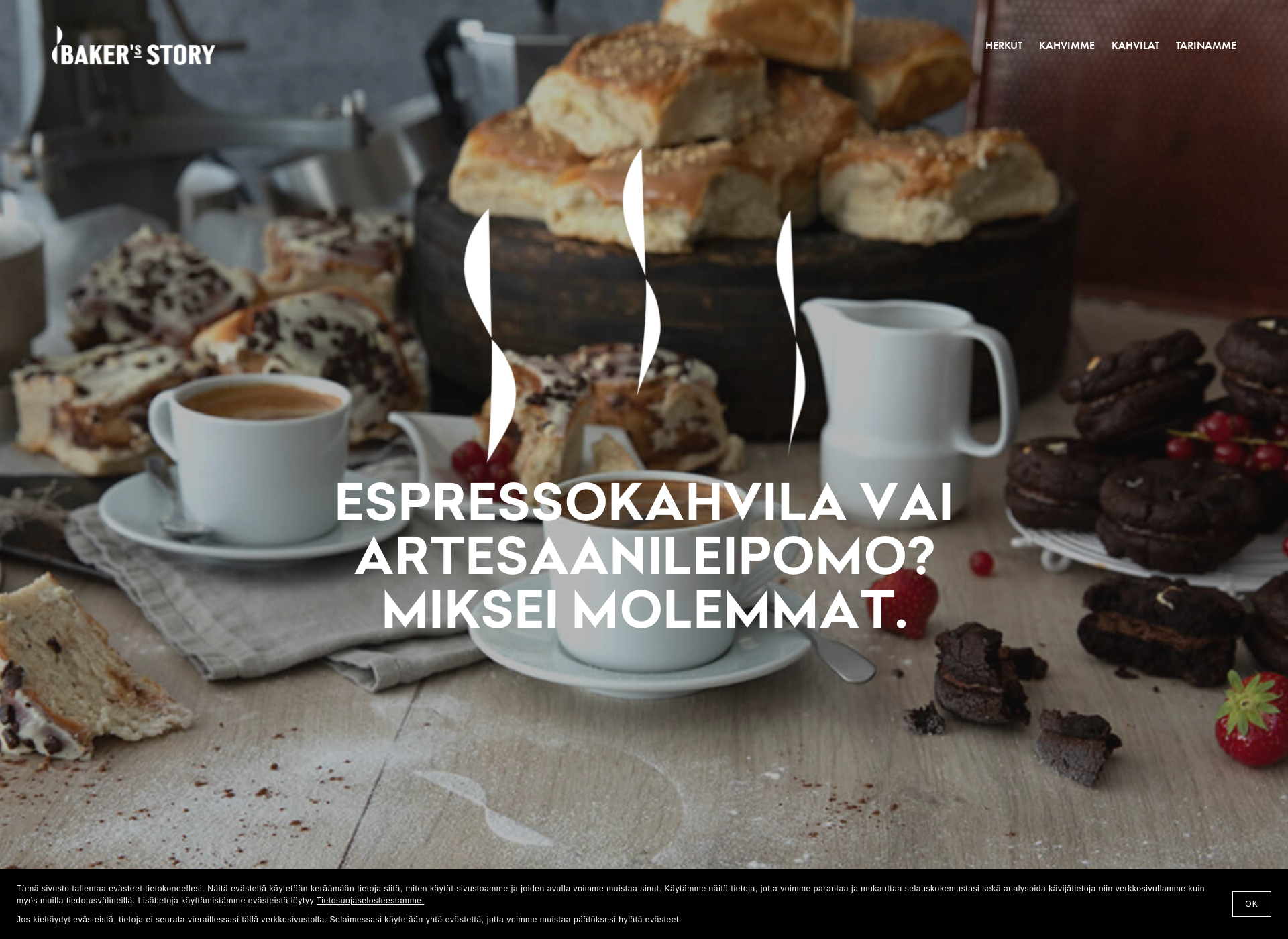 Skärmdump för bakers-story.fi