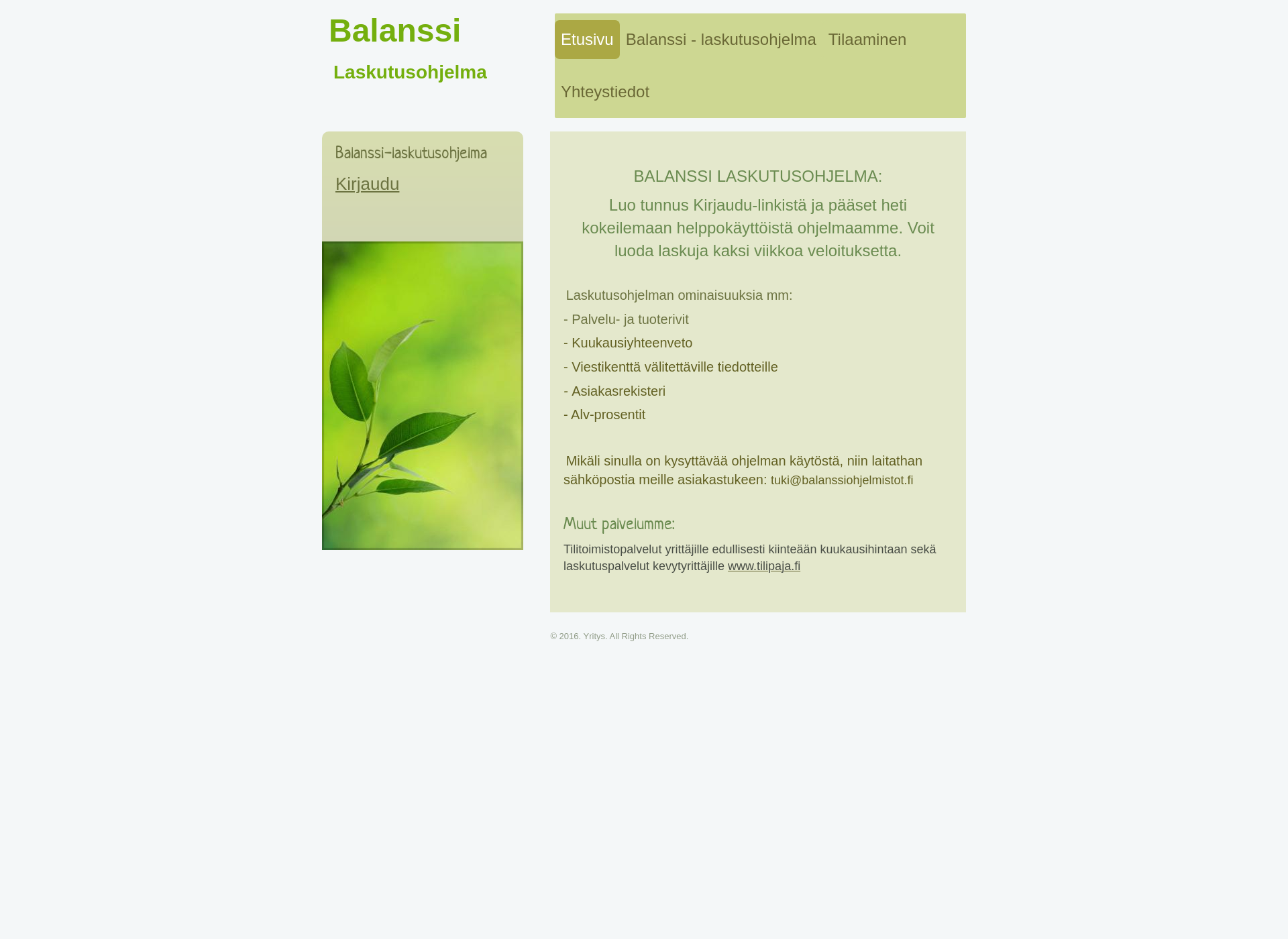 Screenshot for balanssiohjelmistot.fi