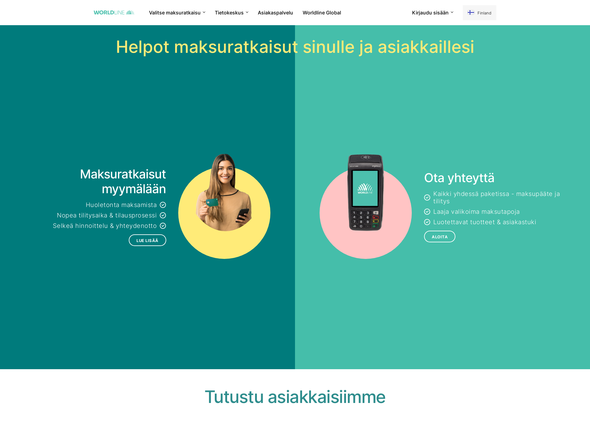 Skärmdump för bambora.fi