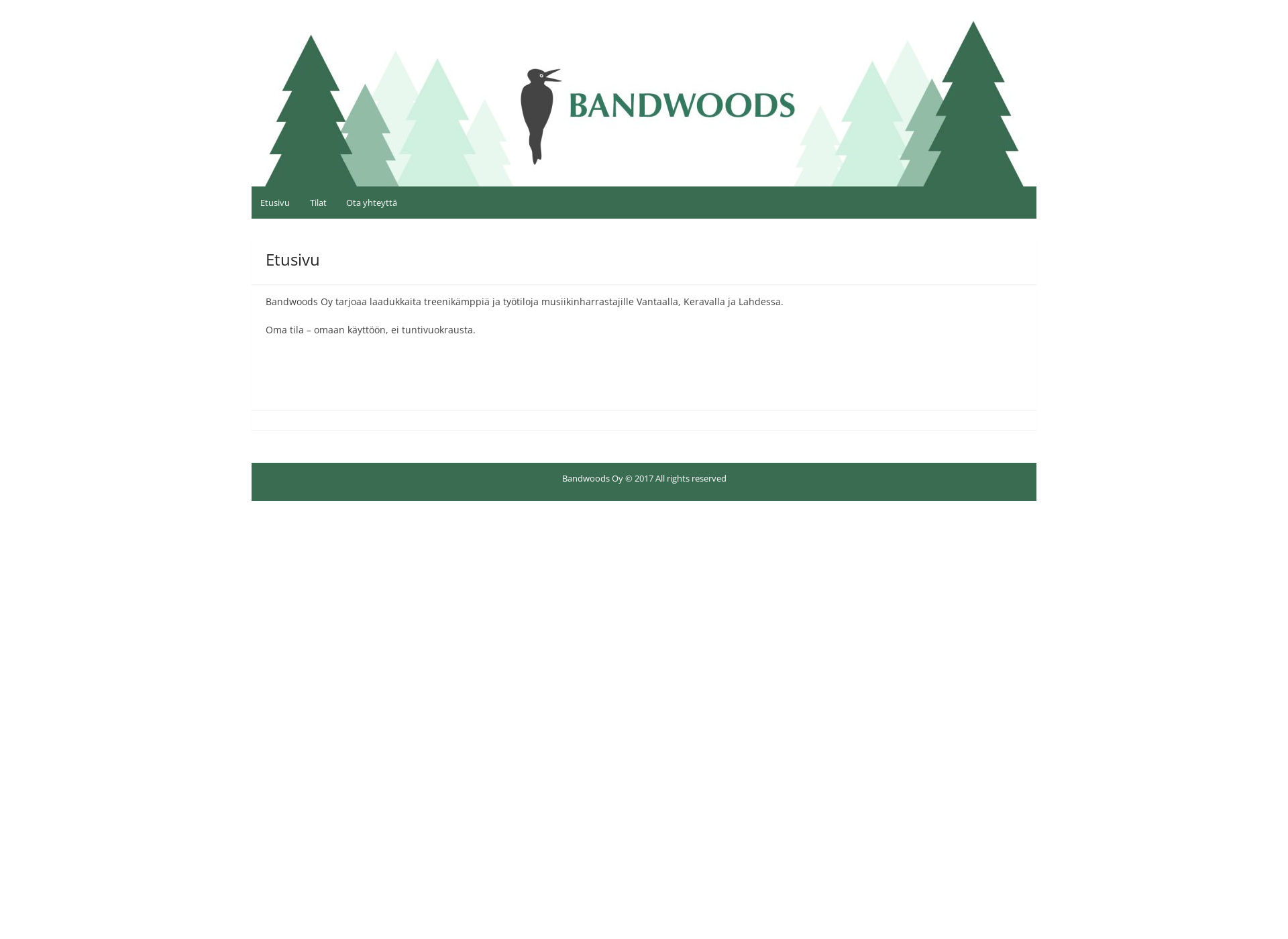 Screenshot for bandwoods.fi