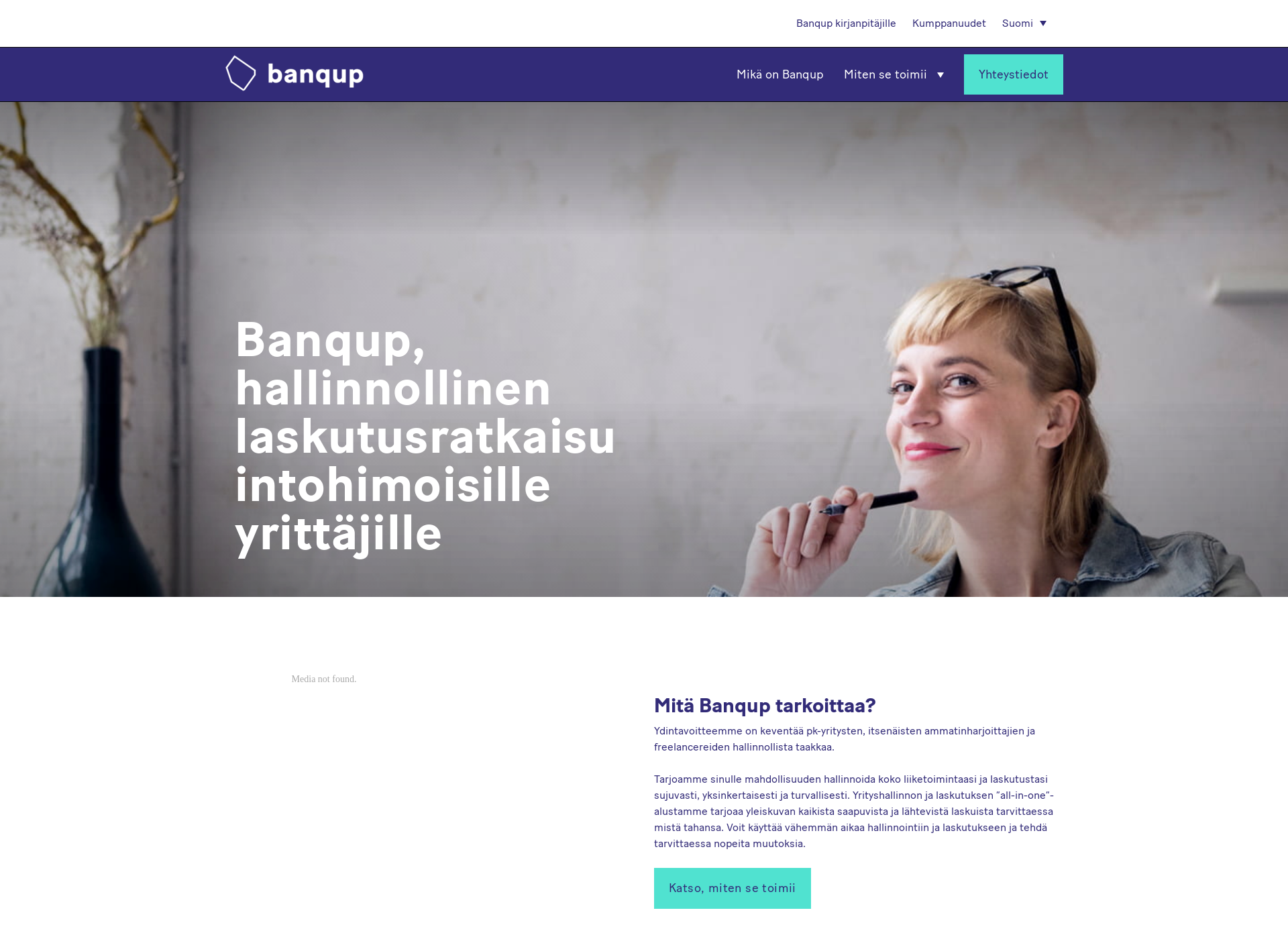 Näyttökuva banqup.fi