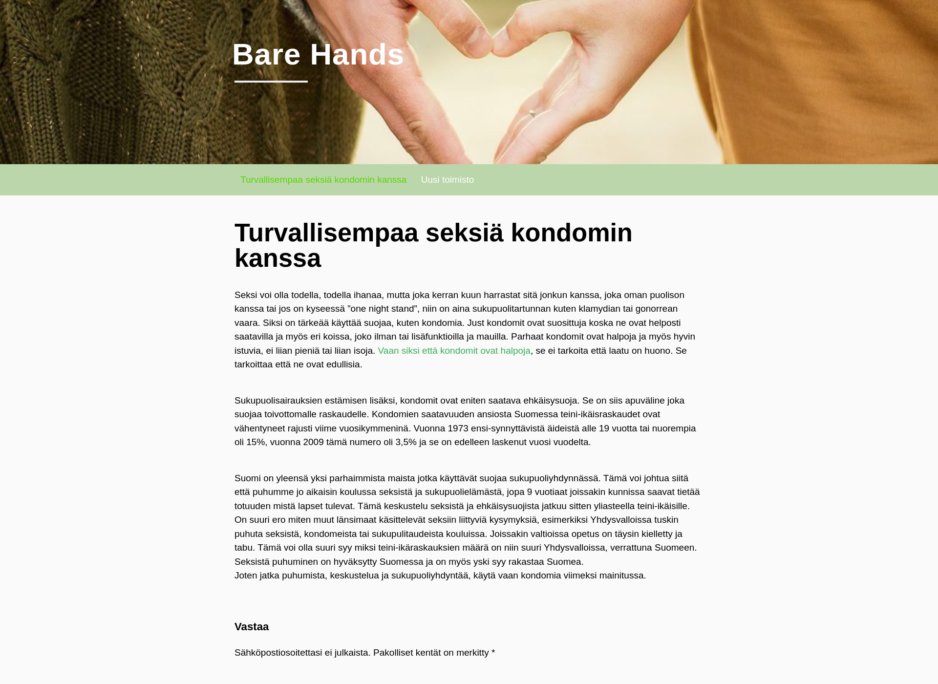 Screenshot for barehands.fi