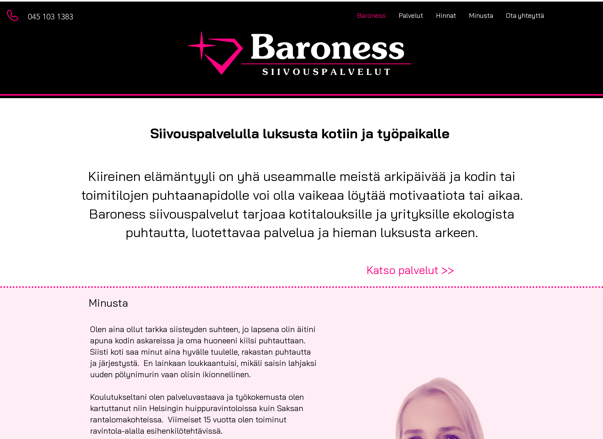 Näyttökuva baroness-siivous.fi