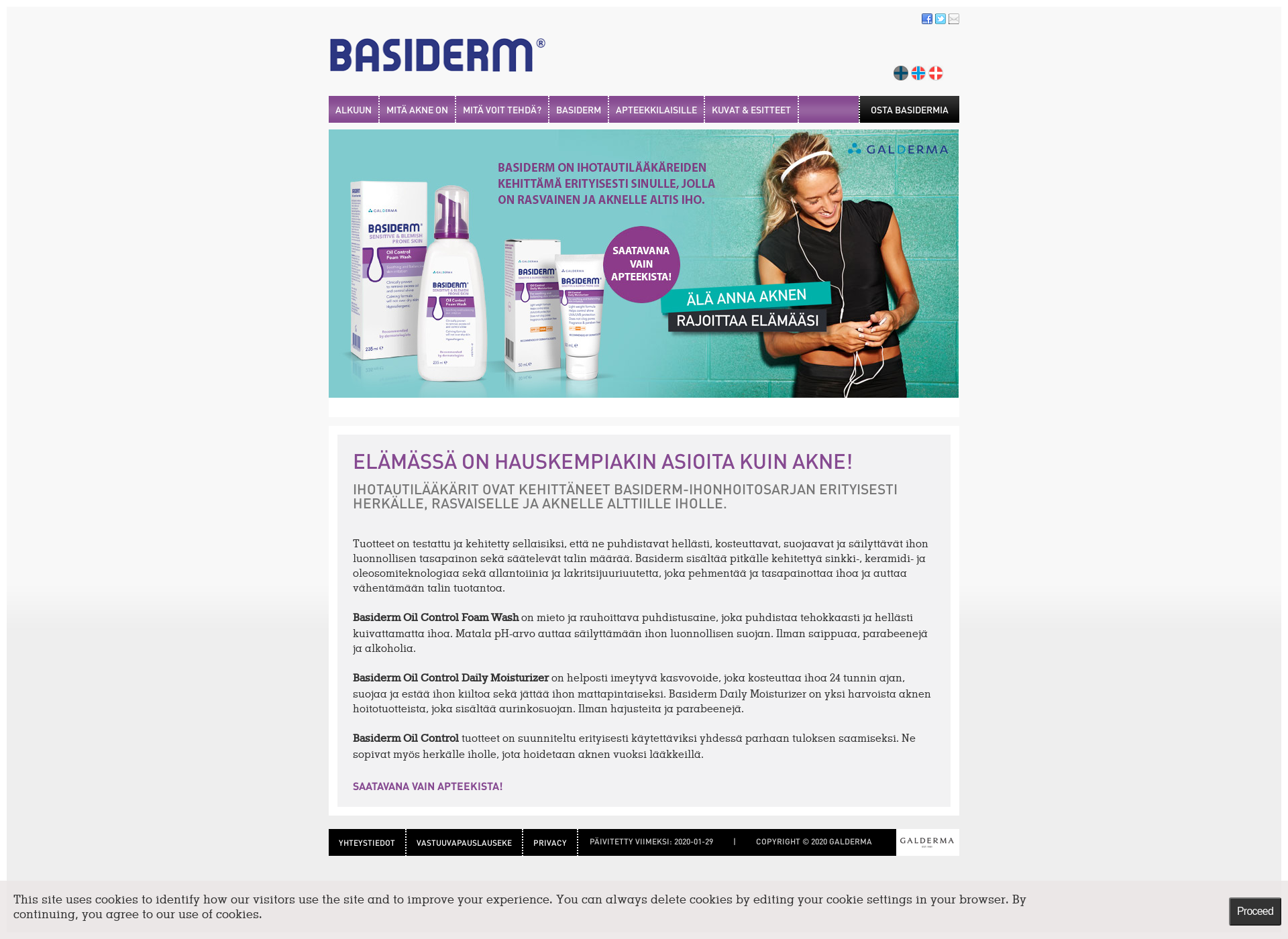 Screenshot for basiderm.fi