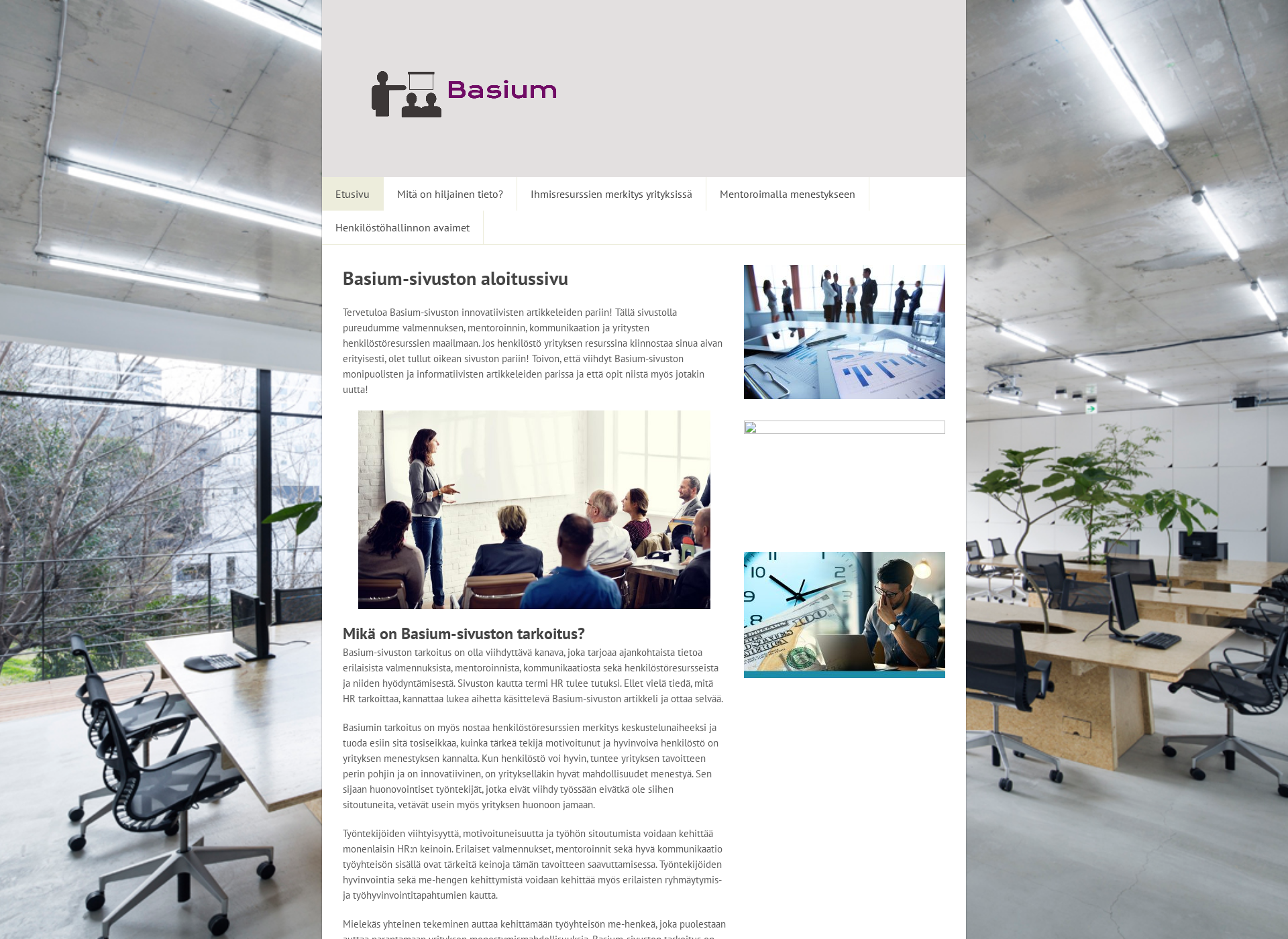 Screenshot for basium.fi