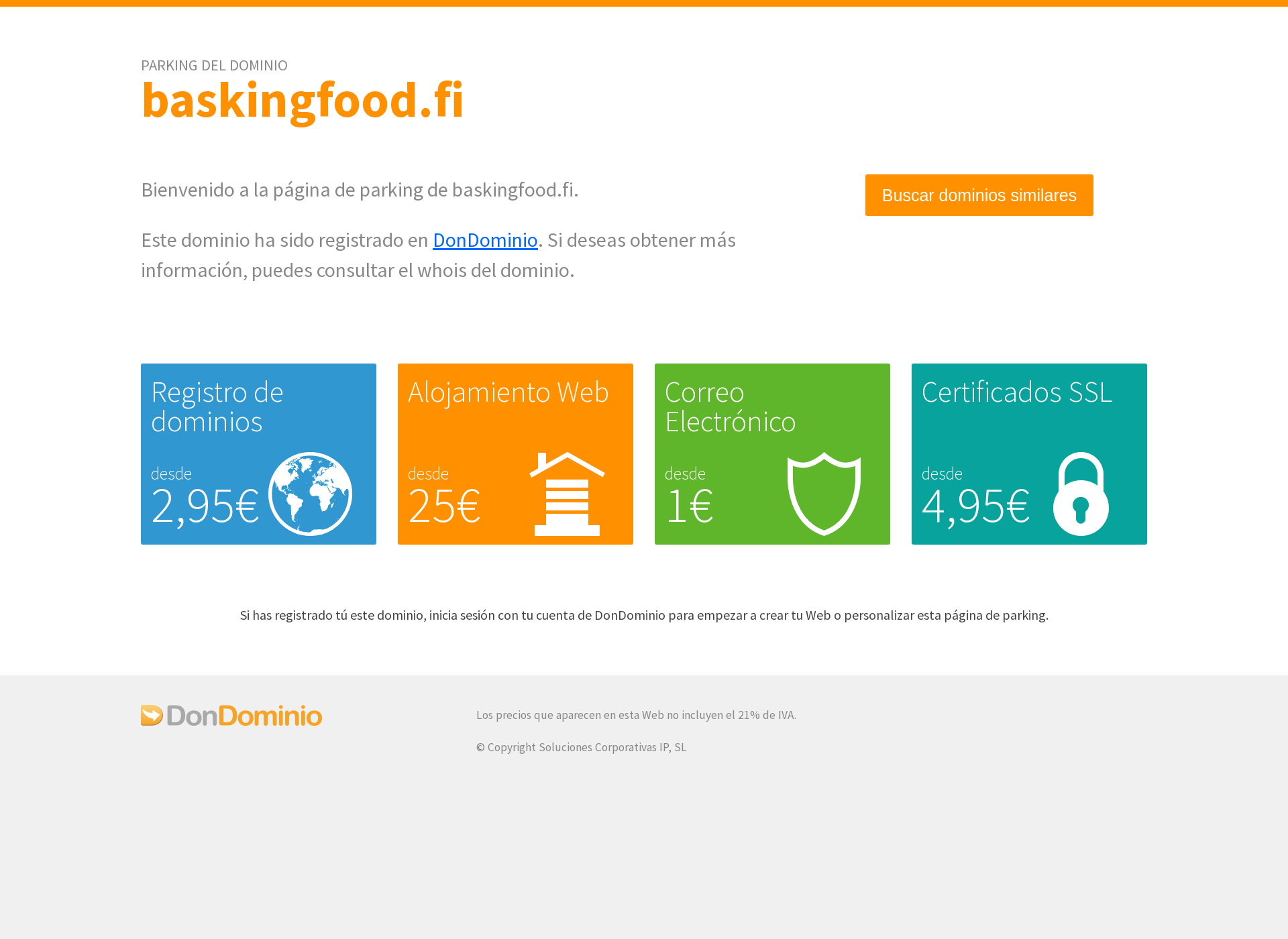 Screenshot for baskingfood.fi
