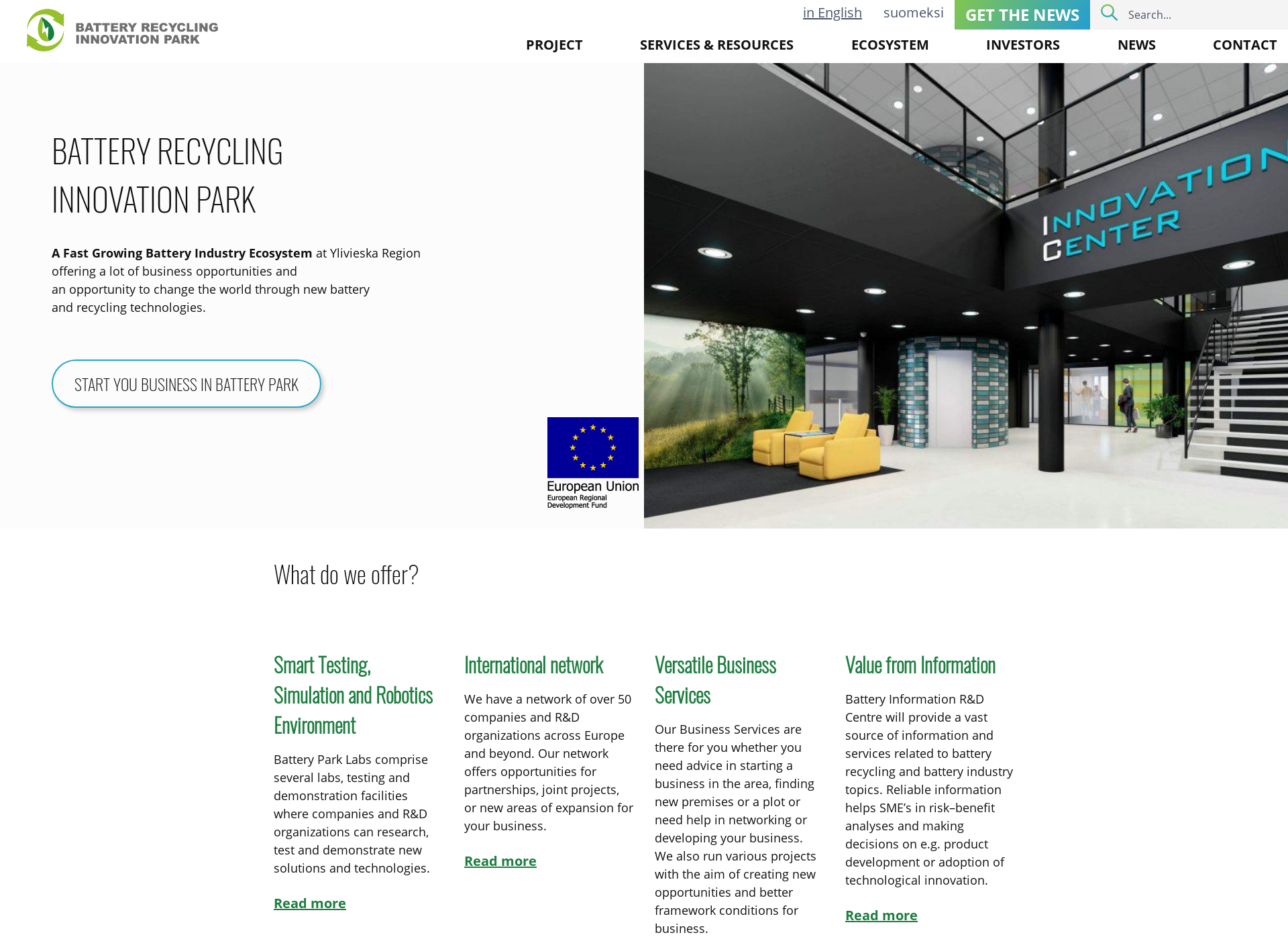 Screenshot for batterypark.fi