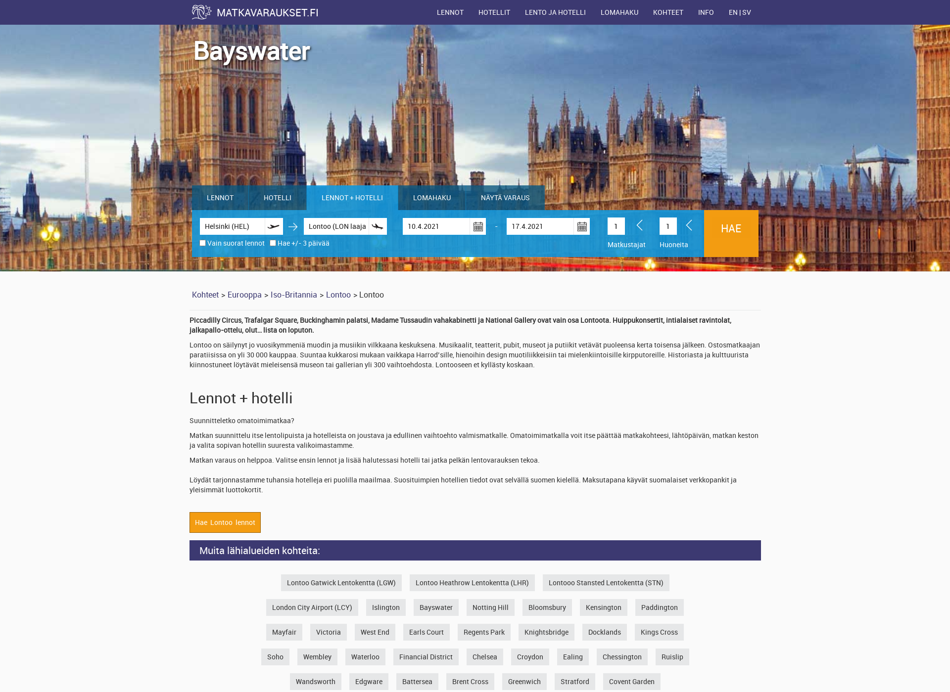 Screenshot for bayswater.fi