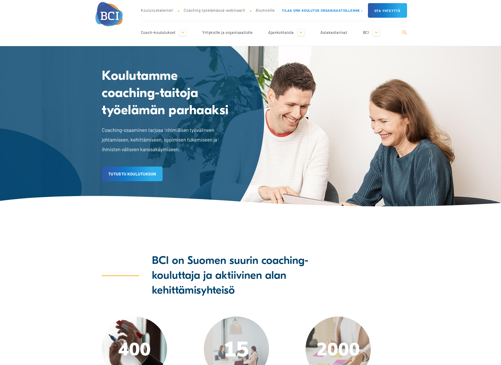Skärmdump för bci.fi