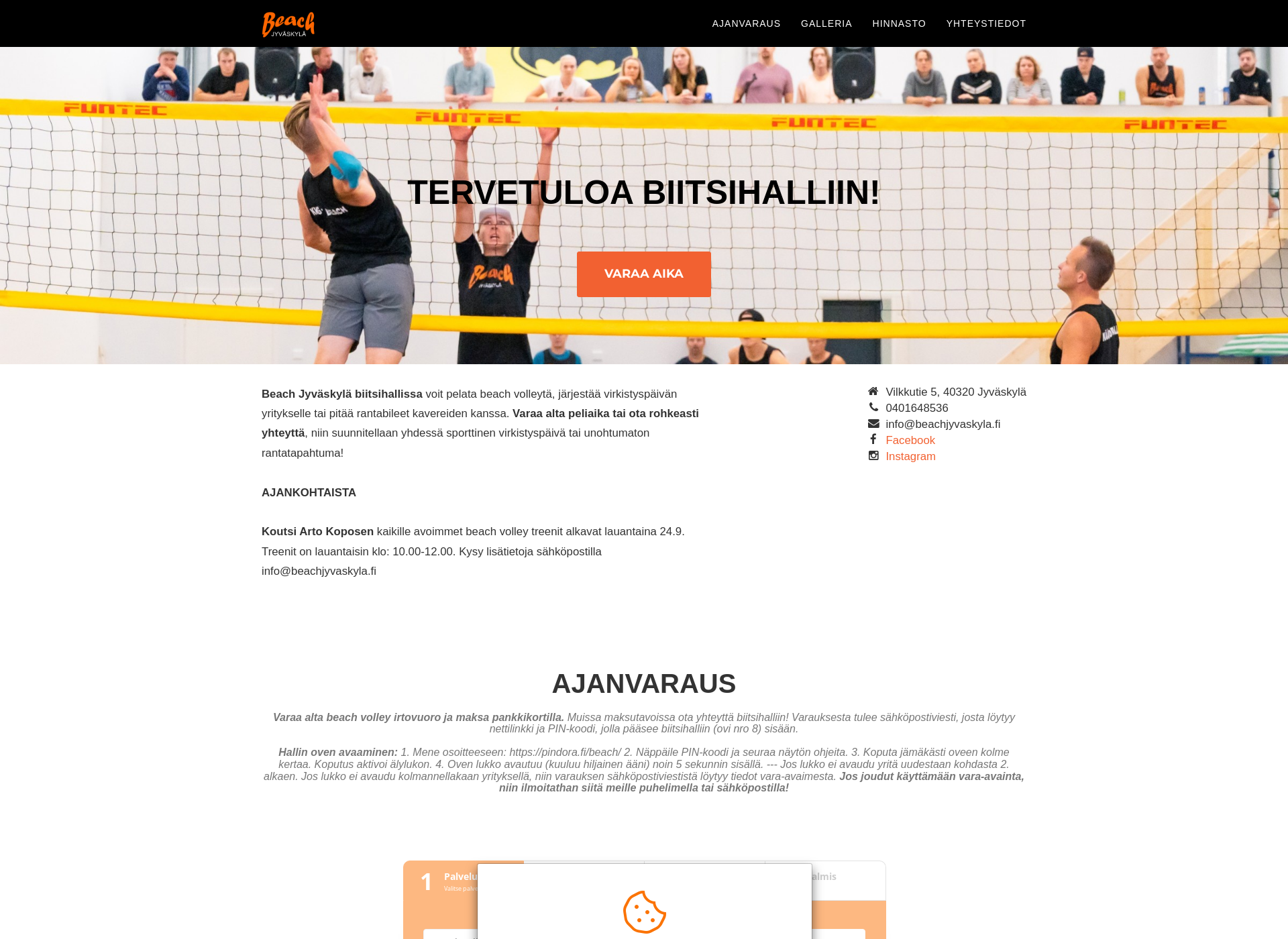 Screenshot for beachjyvaskyla.fi