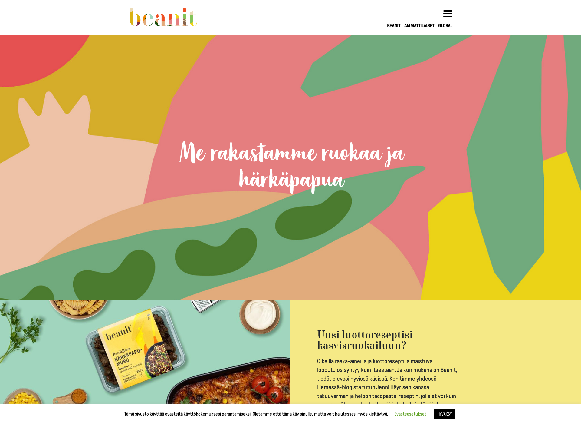 Skärmdump för beanit.fi