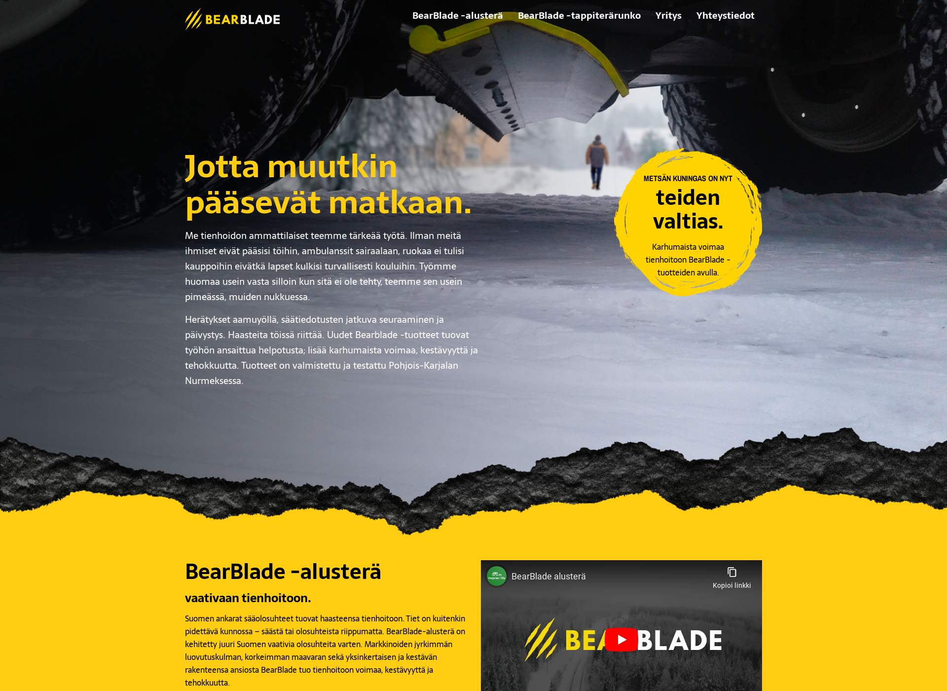 Skärmdump för bearblade.fi