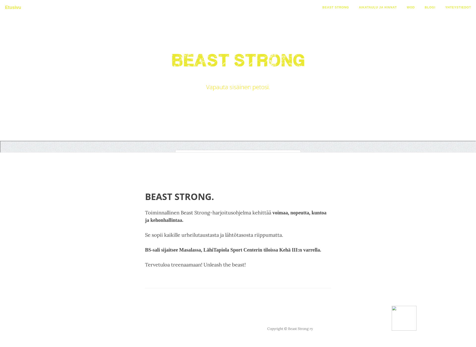 Screenshot for beaststrong.fi