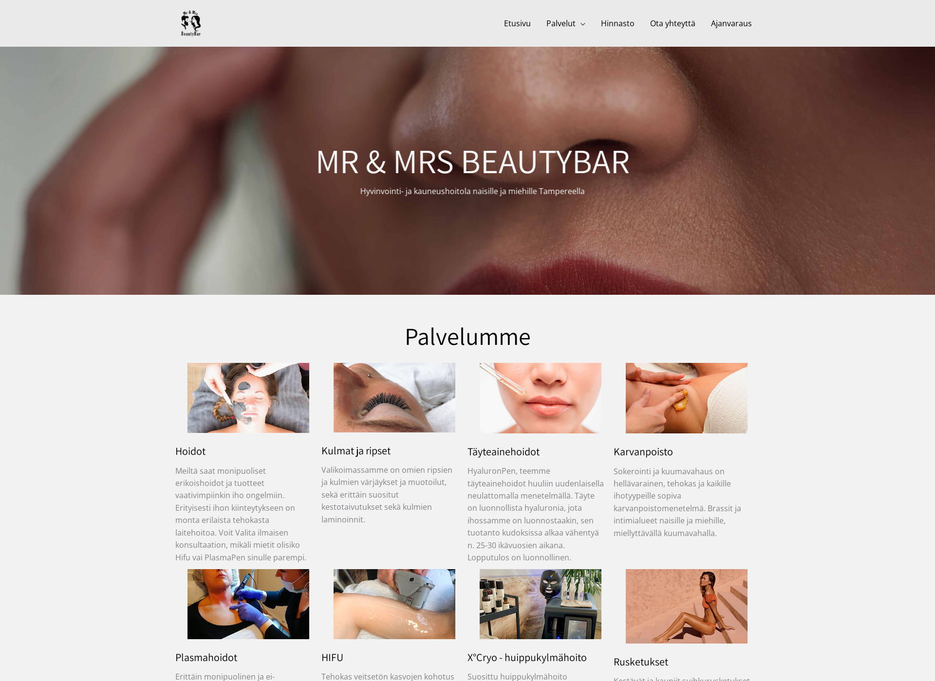 Screenshot for beautybars.fi