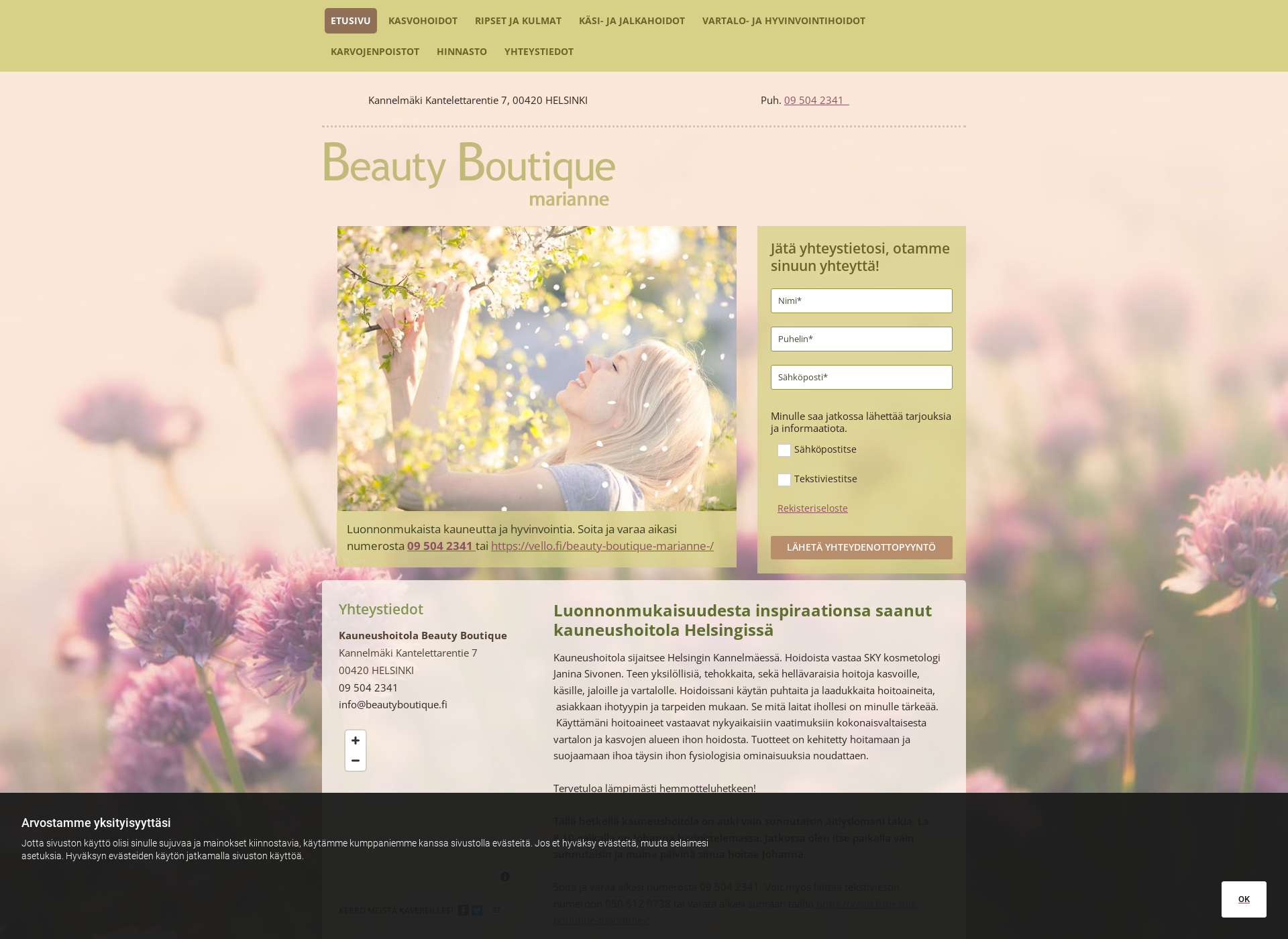 Screenshot for beautyboutique.fi