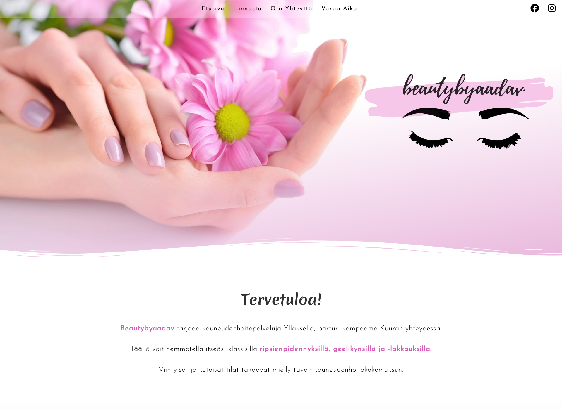 Skärmdump för beautybyaadav.fi
