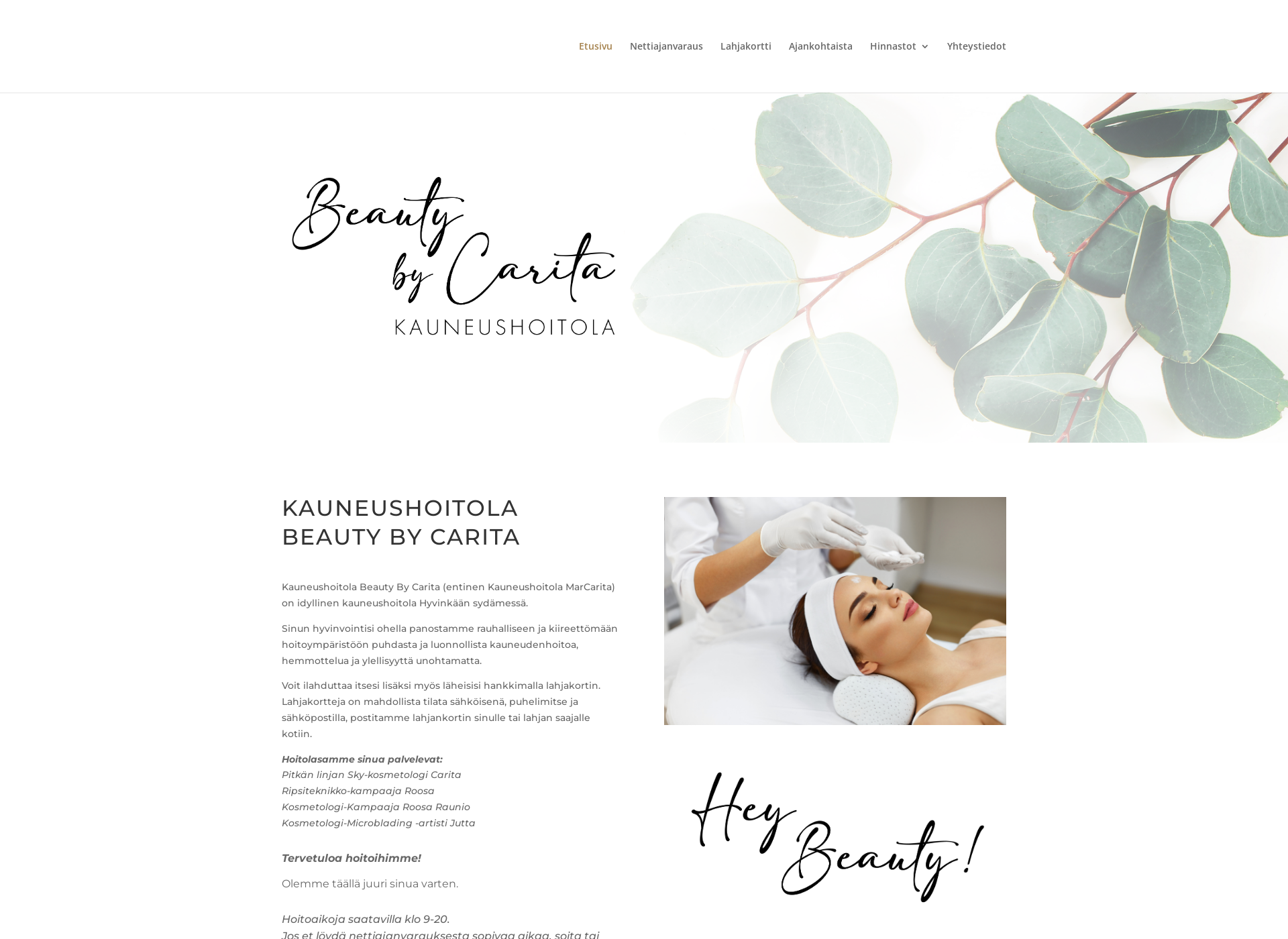 Screenshot for beautybycarita.fi