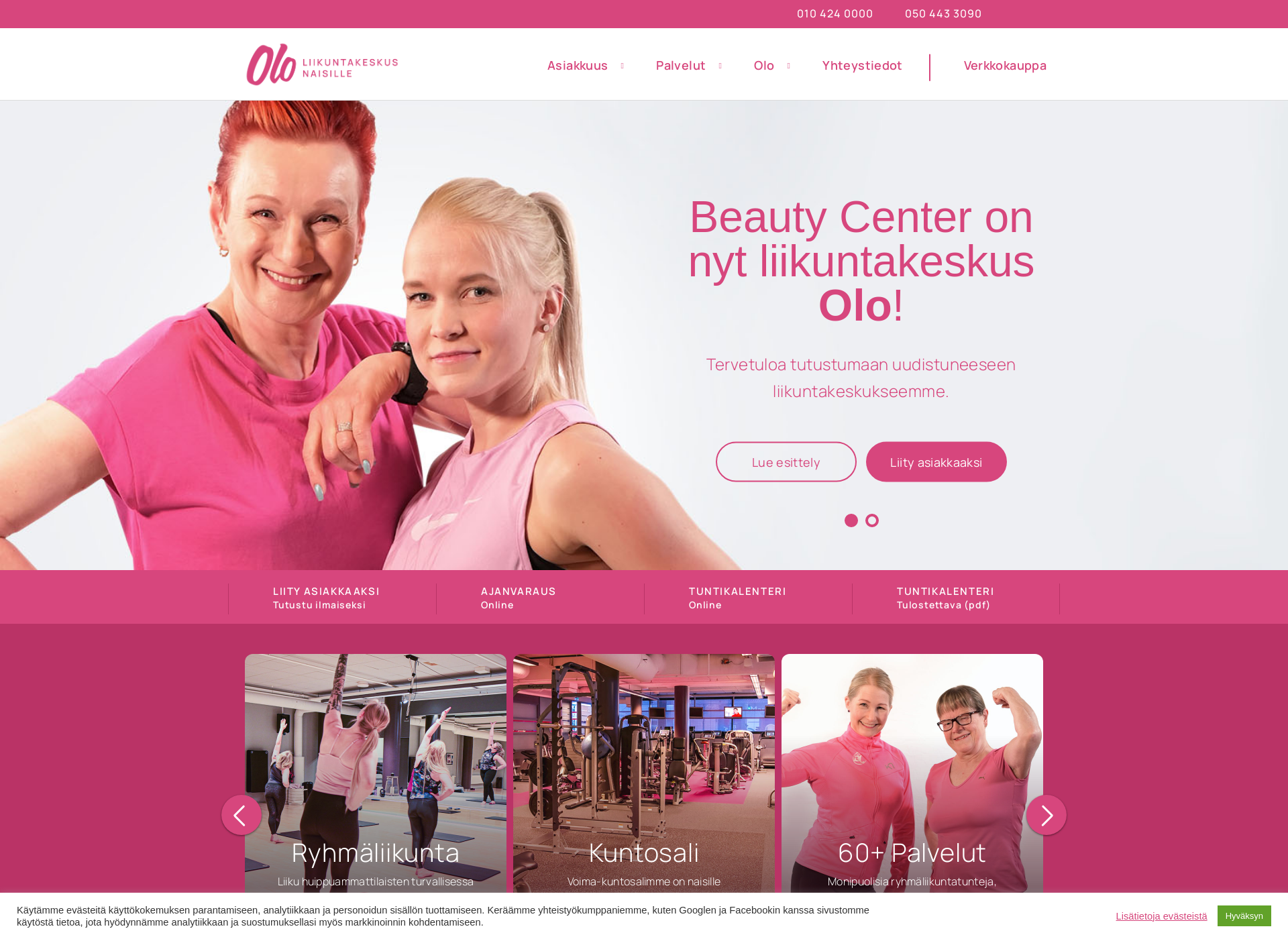 Screenshot for beautycenteroulu.com