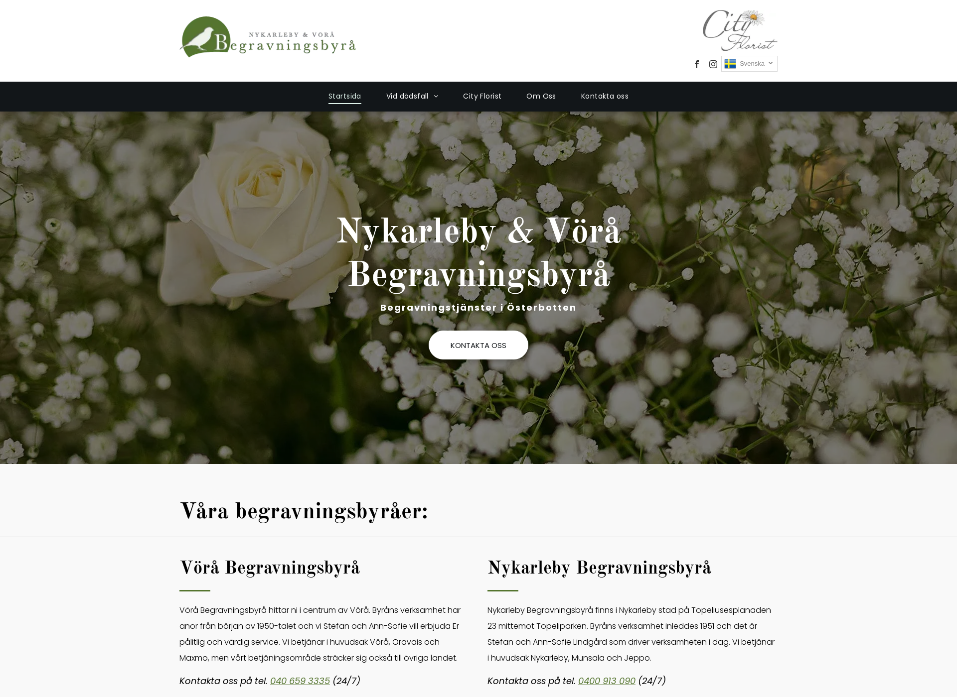 Screenshot for begravningsbyra.fi