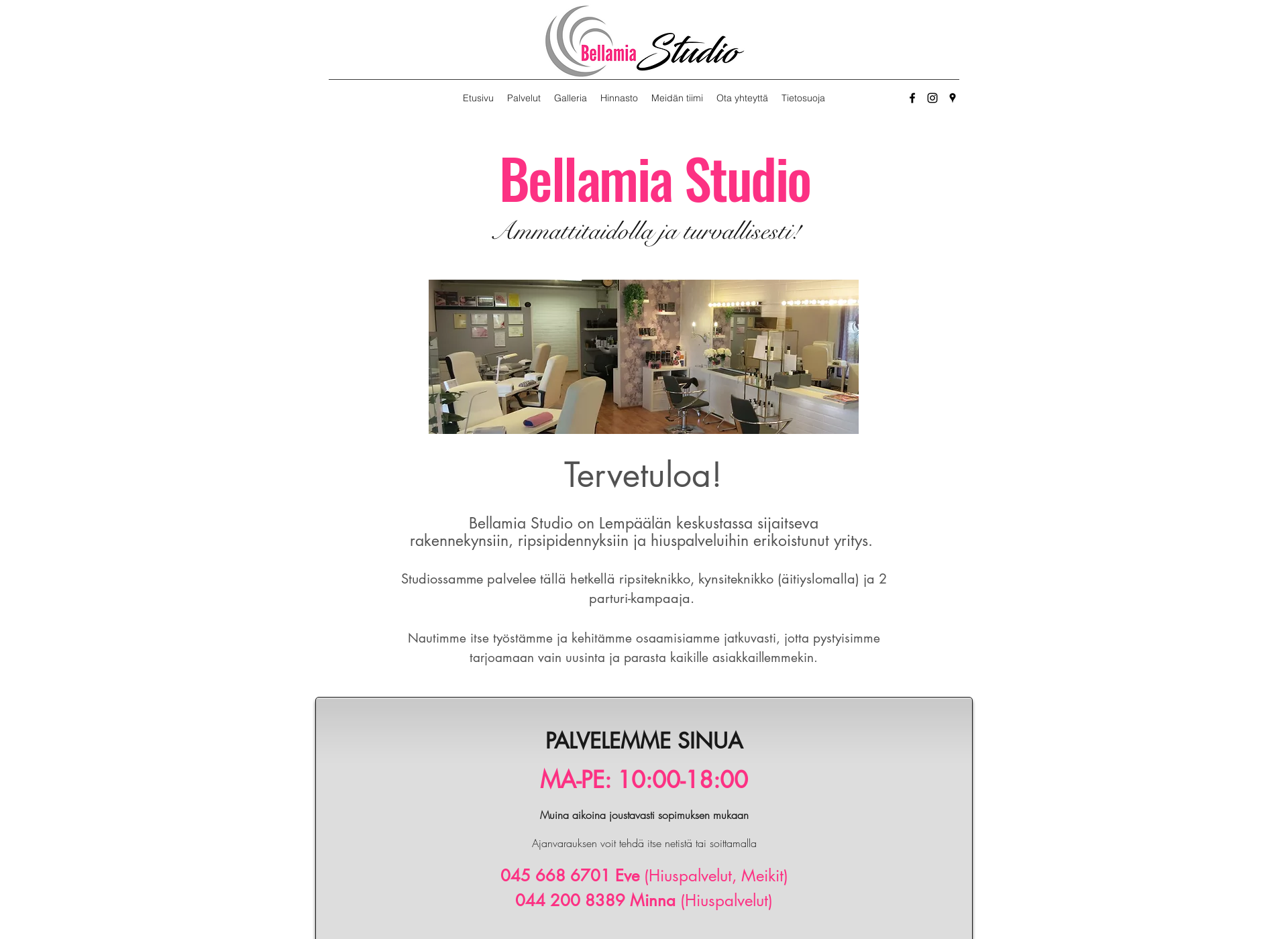 Screenshot for bellamia.fi