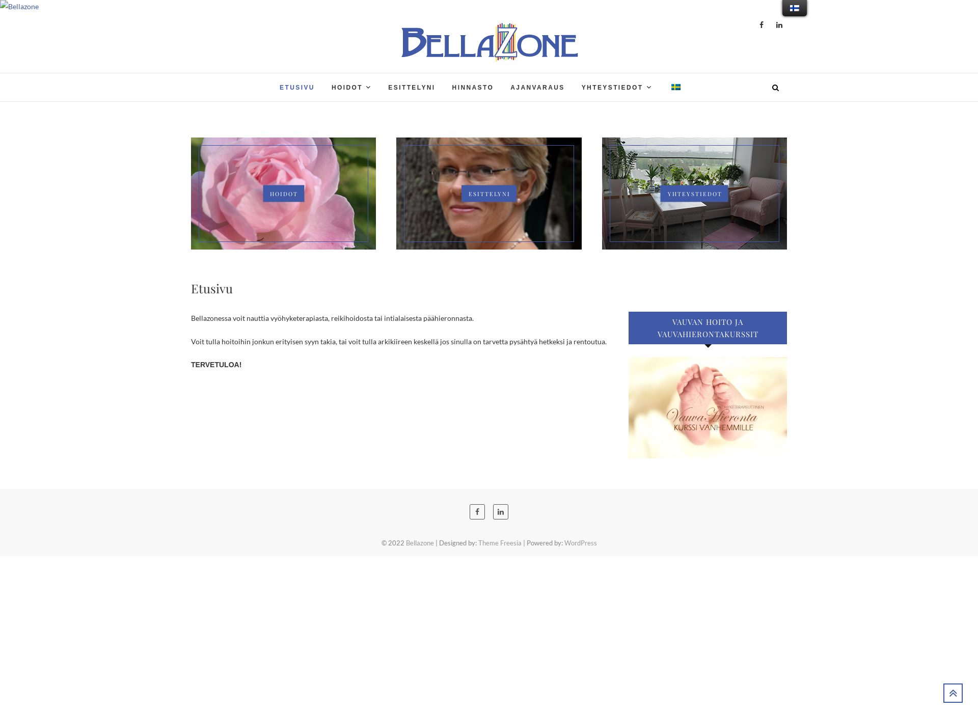 Skärmdump för bellazone.fi