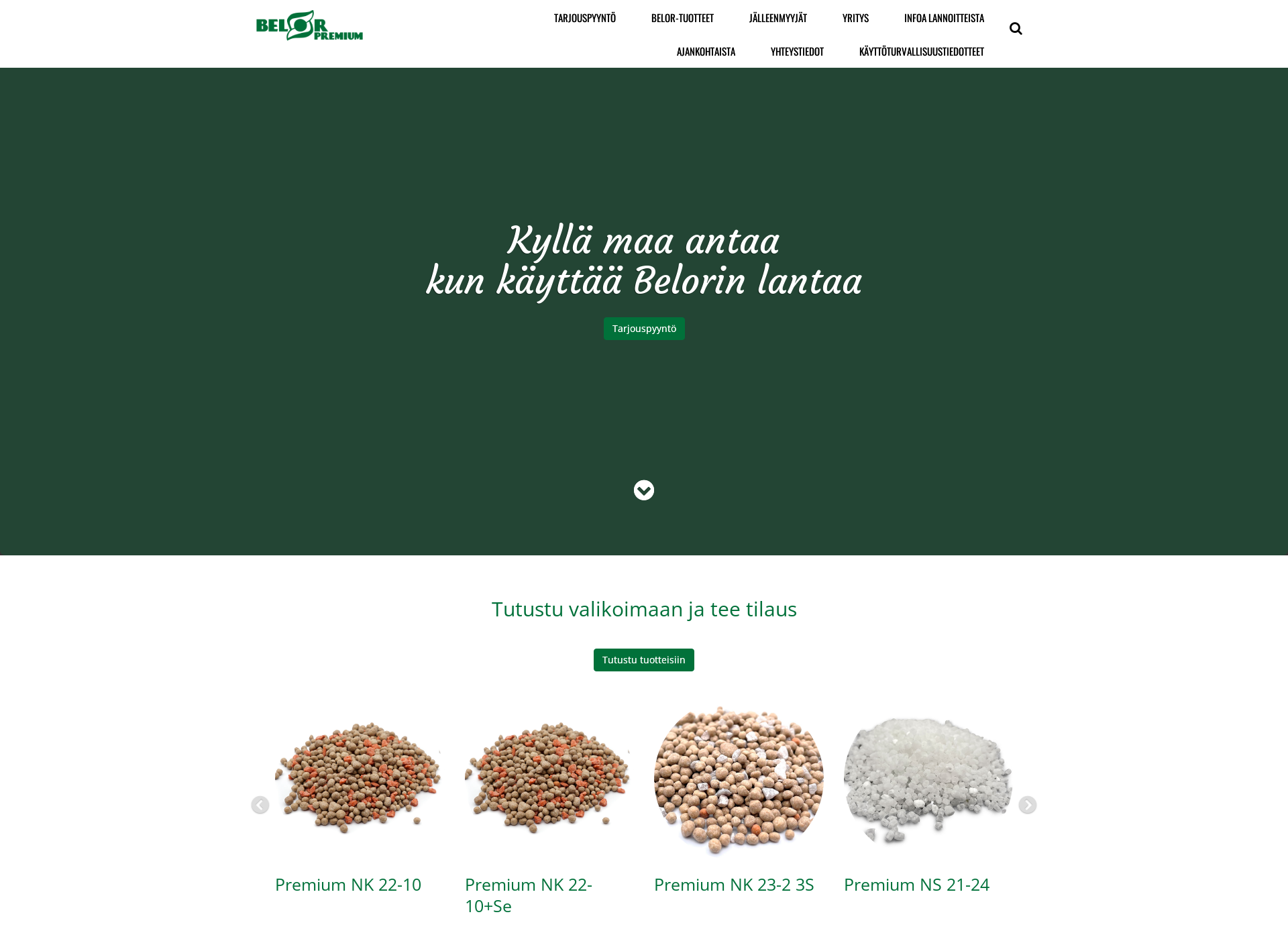 Screenshot for beloragro.fi