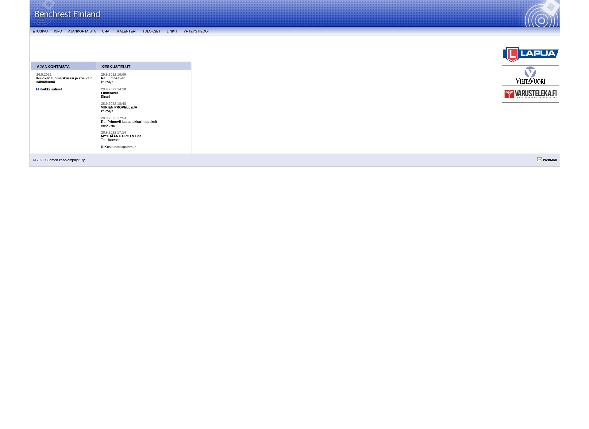 Screenshot for benchrest.fi