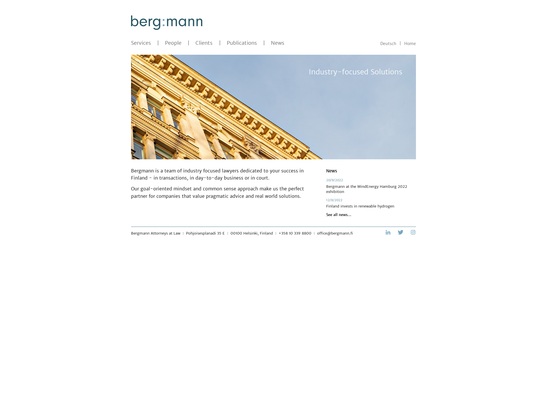 Screenshot for bergmann.fi