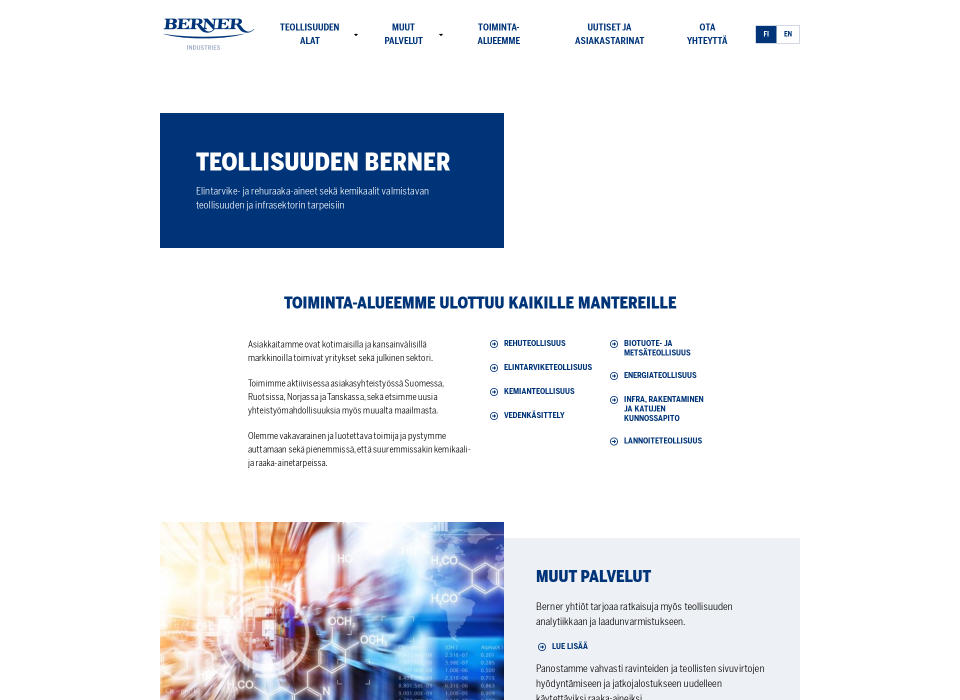 Screenshot for bernerindustries.fi