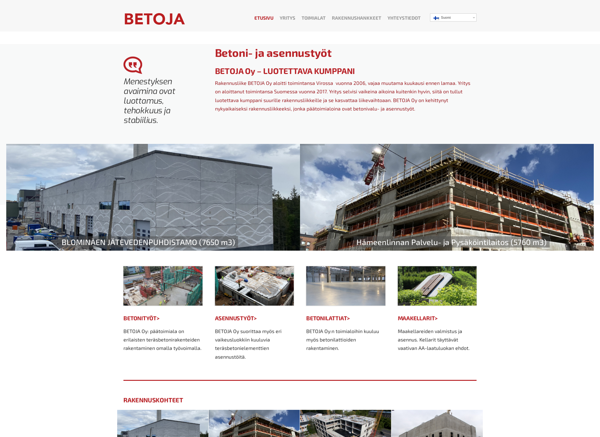 Screenshot for betoja.fi