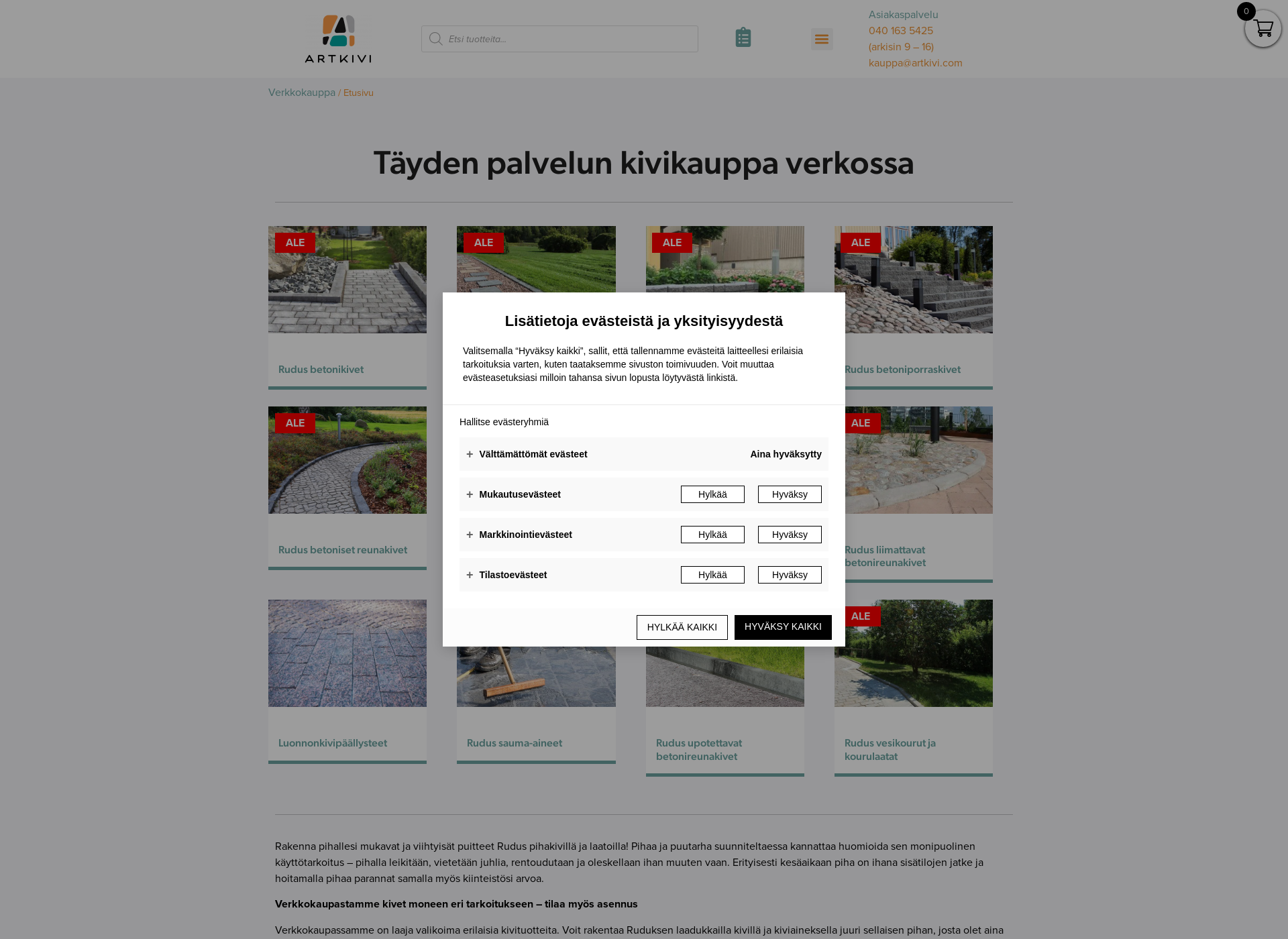 Screenshot for betonikivet.fi