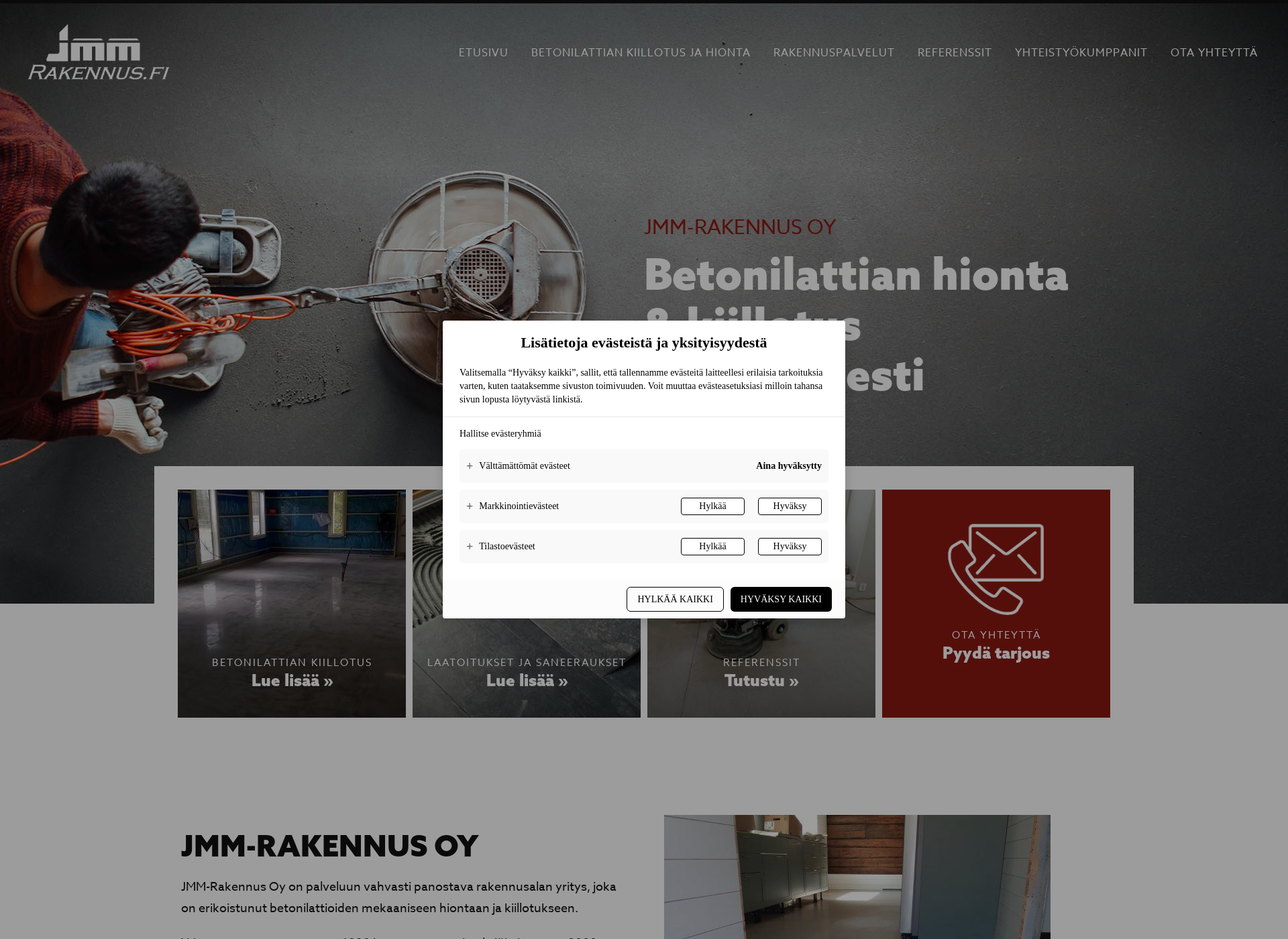 Screenshot for betonilattiankiillotusturku.fi