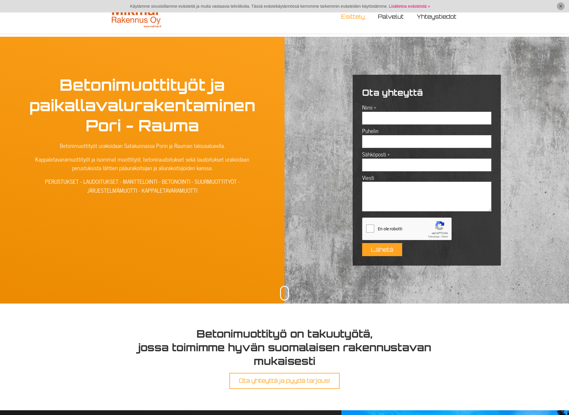 Screenshot for betonimuottityöt.fi