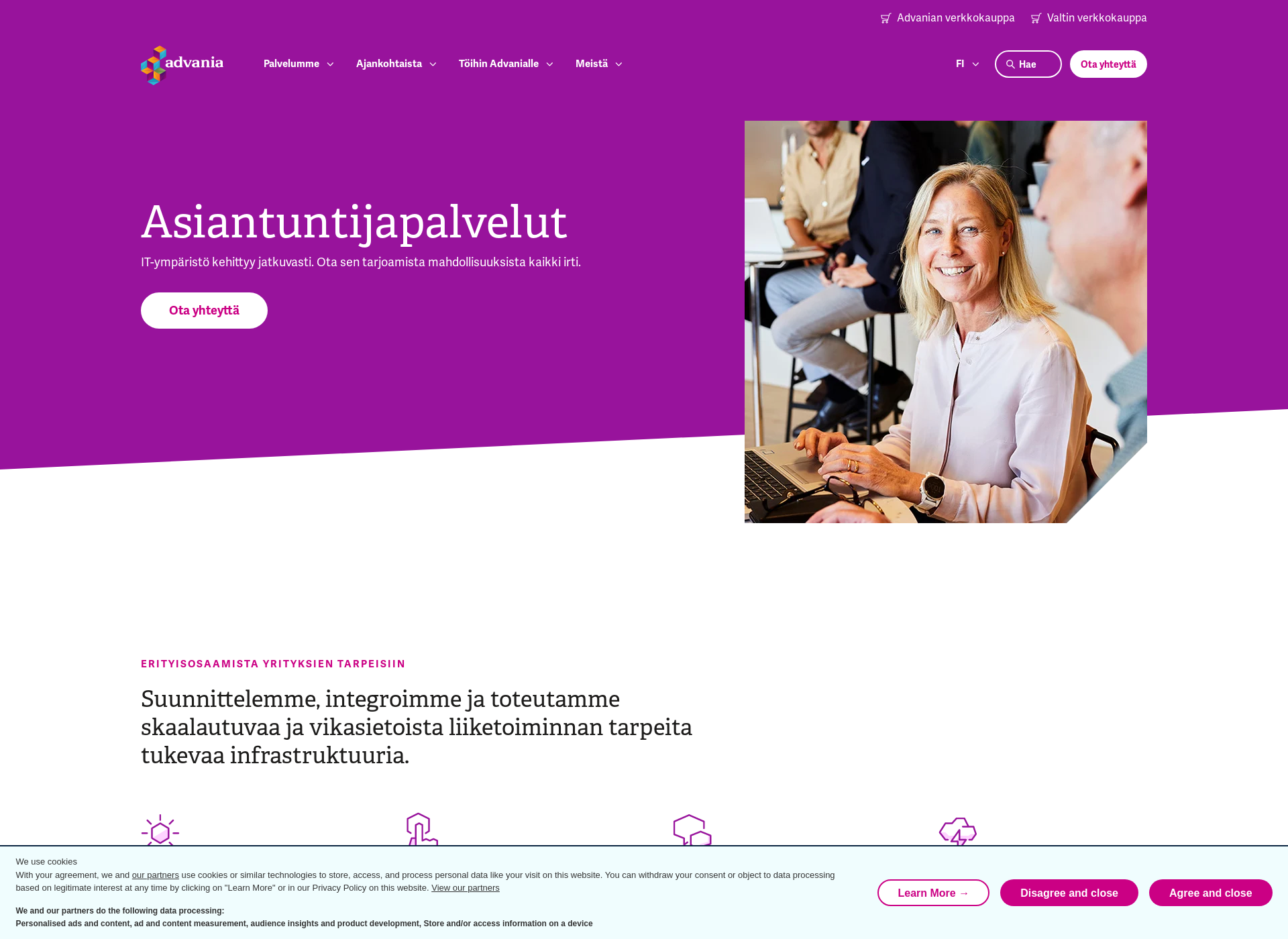 Skärmdump för beveric.fi